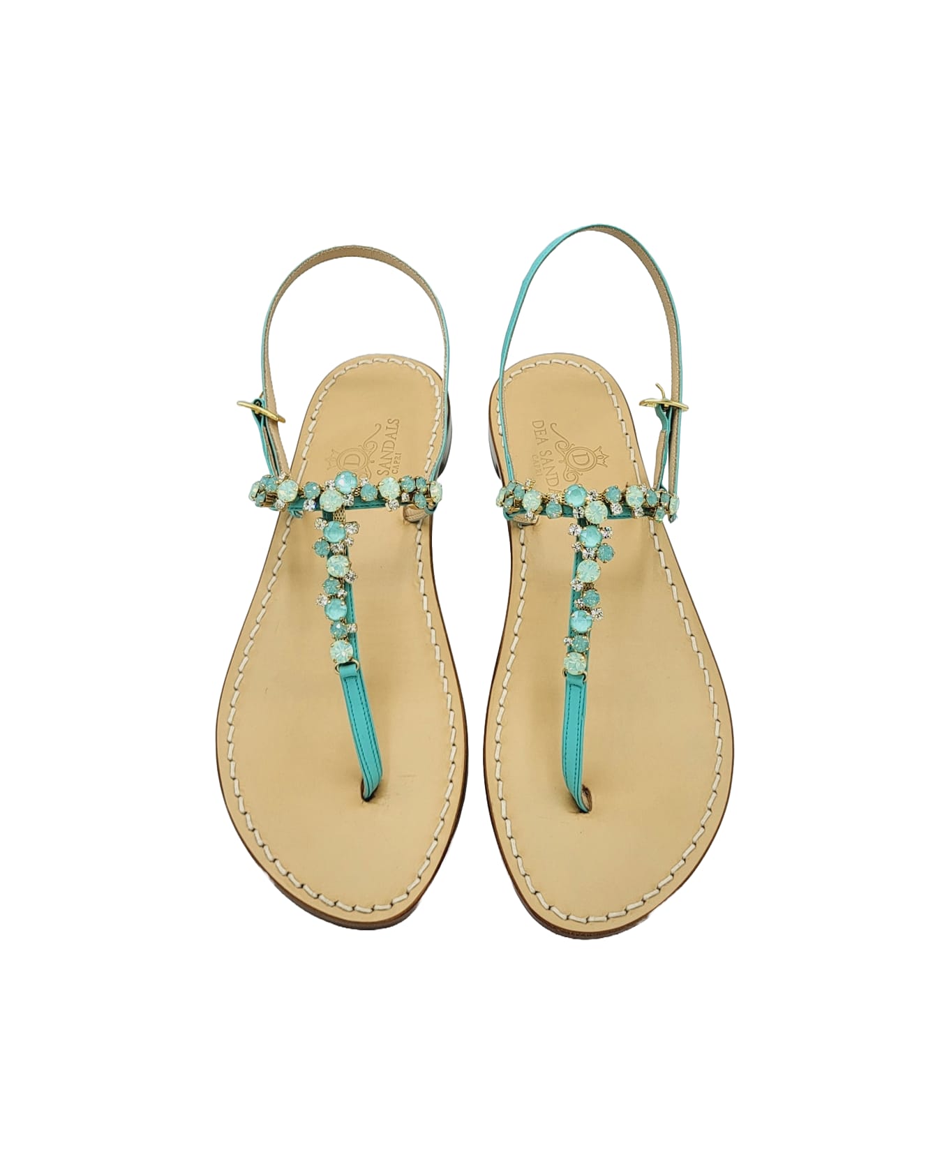 Dea Sandals Capri Paradise Sandals Aqua Green - aqua green, mint green, crystal