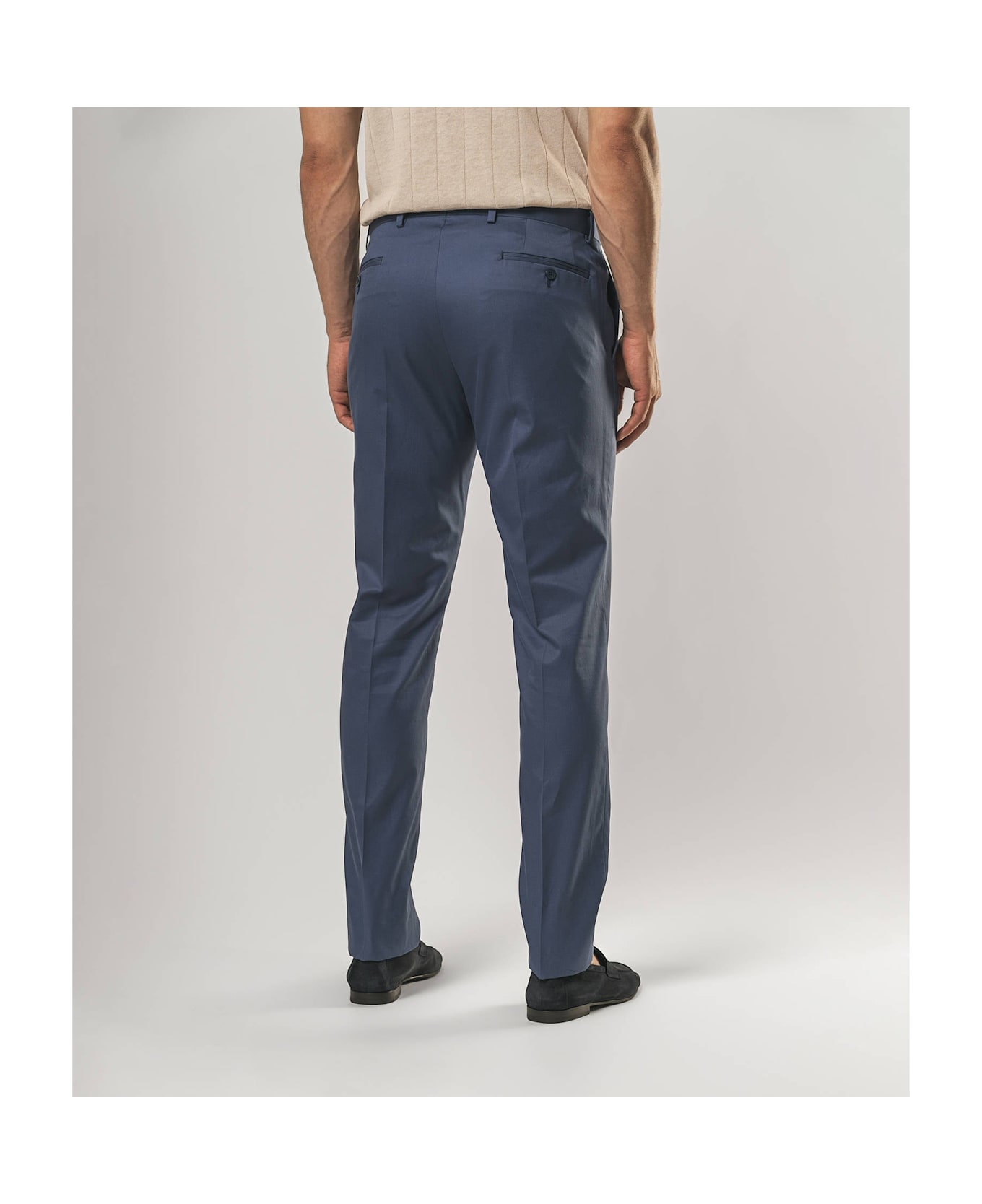 Larusmiani Velvet Trousers Howard Pants - Blue