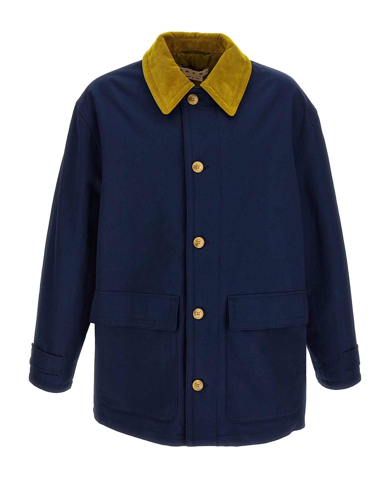 Marni Cotton Gabardine Parka - Blue