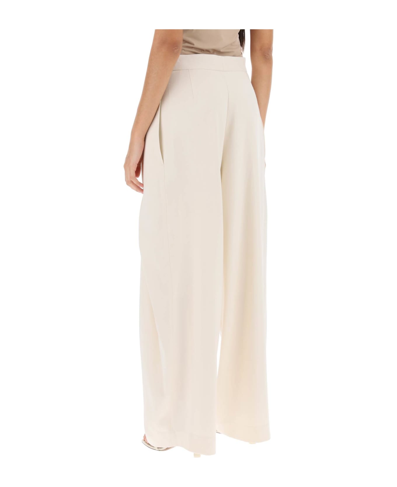 Ami Alexandre Mattiussi Wide Fit Pants With Floating Panels - IVORY (White)