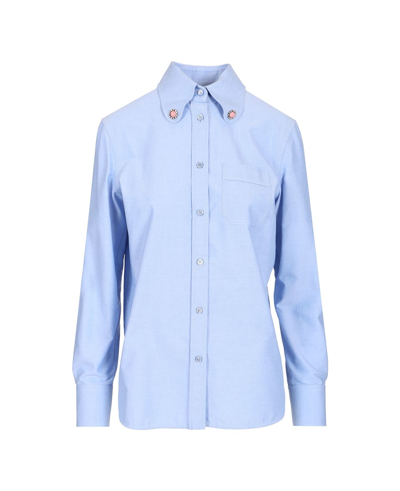Valentino Garavani Oxford Cotton Shirt - Dark Azzurro