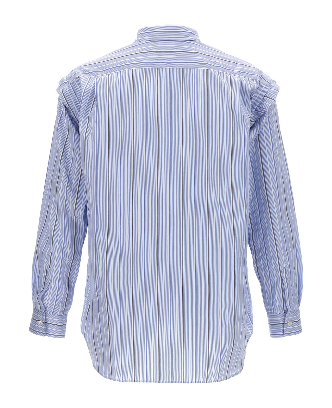 Comme des Garçons Shirt Unfinished Striped Shirt - Light Blue