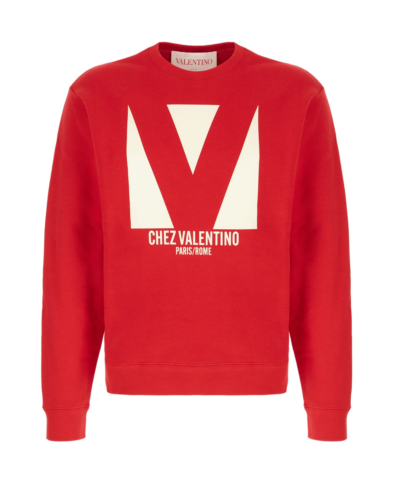 Valentino Garavani Red Cotton Sweatshirt - Rosso