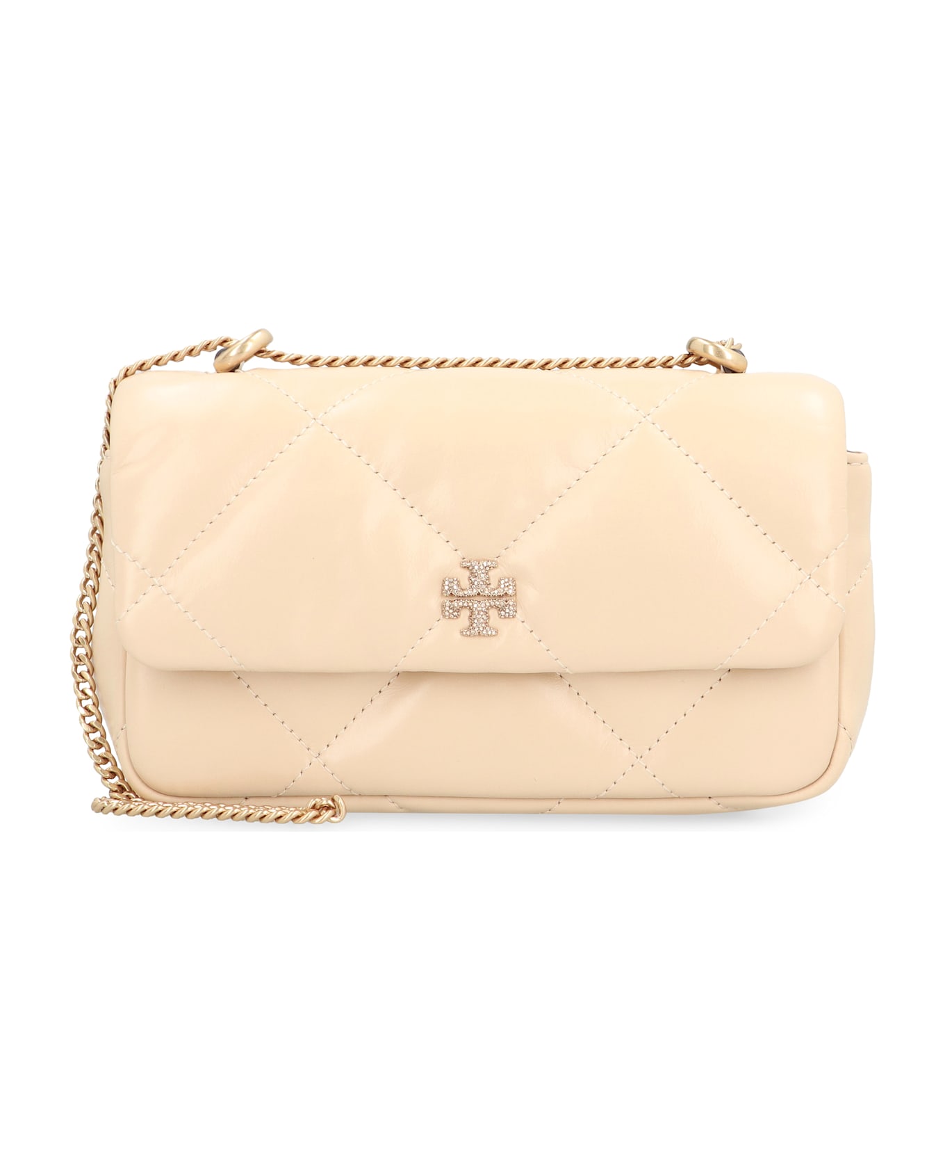 Tory Burch Kira Diamond Leather Mini Crossbody Bag - VANIGLIA