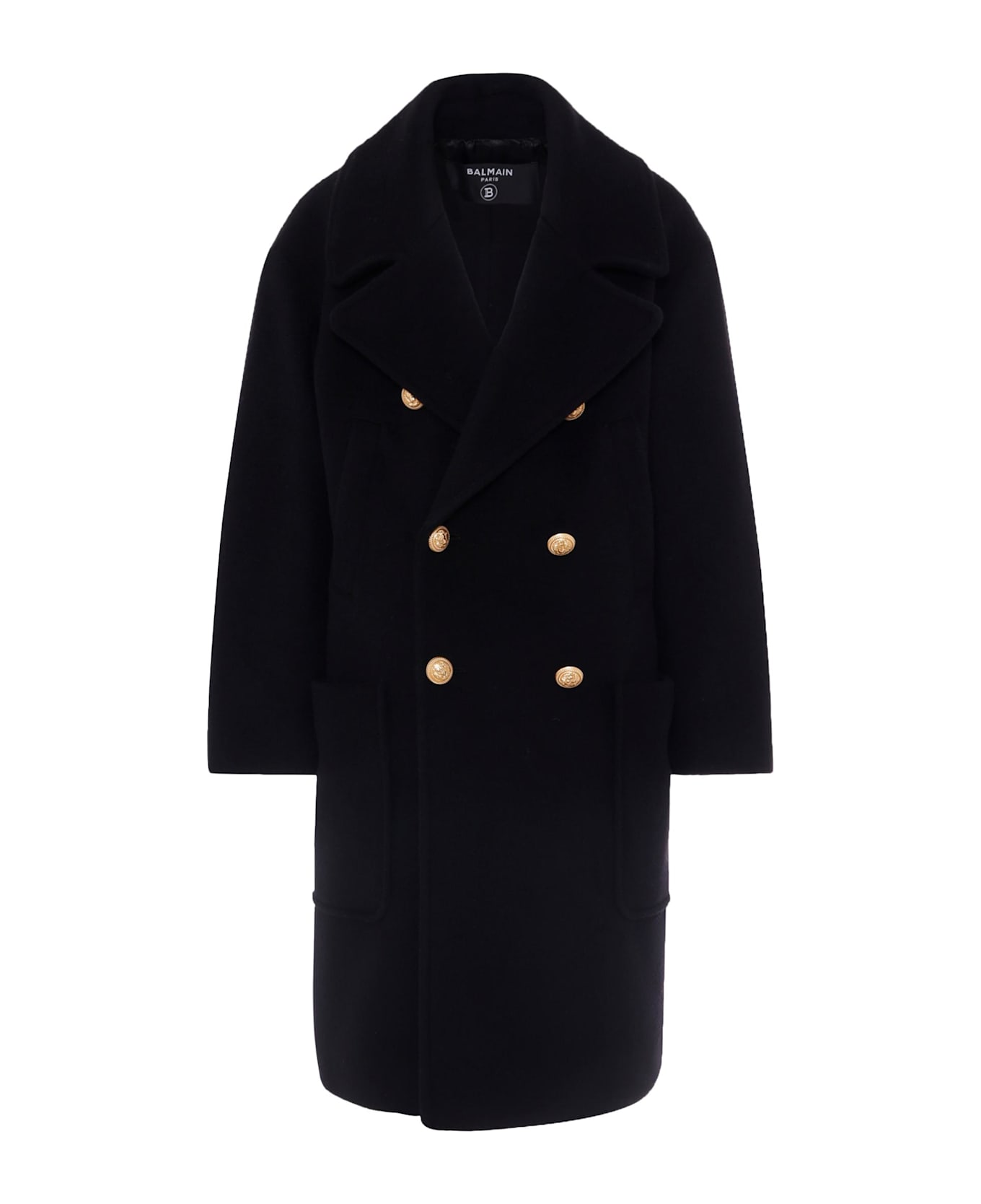Balmain Black Coat For Girl - Black