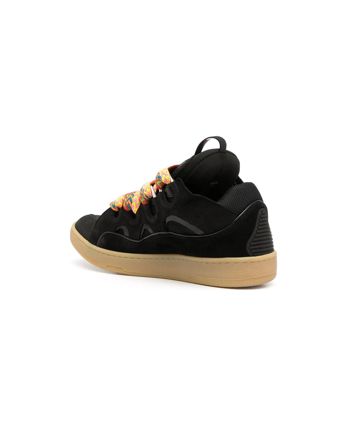 Lanvin "curb" Sneakers In Black Leather - Black スニーカー