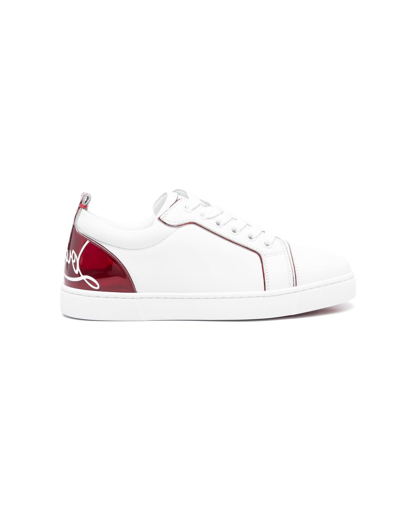 Christian Louboutin Fun Louis Junior Leather Sneakers - White