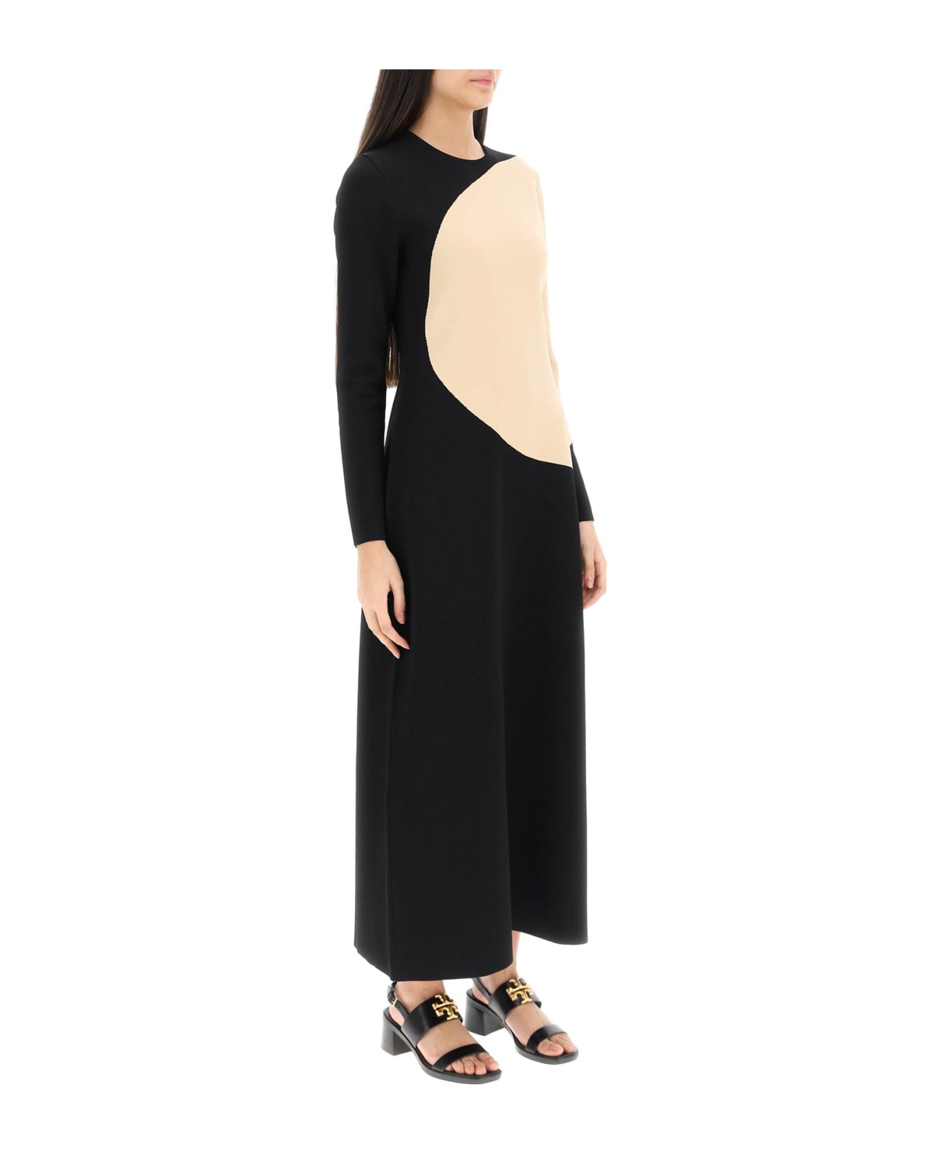 Tory Burch Color-block Knit Dress - BLACK SAND BLUFF (Black) ワンピース＆ドレス