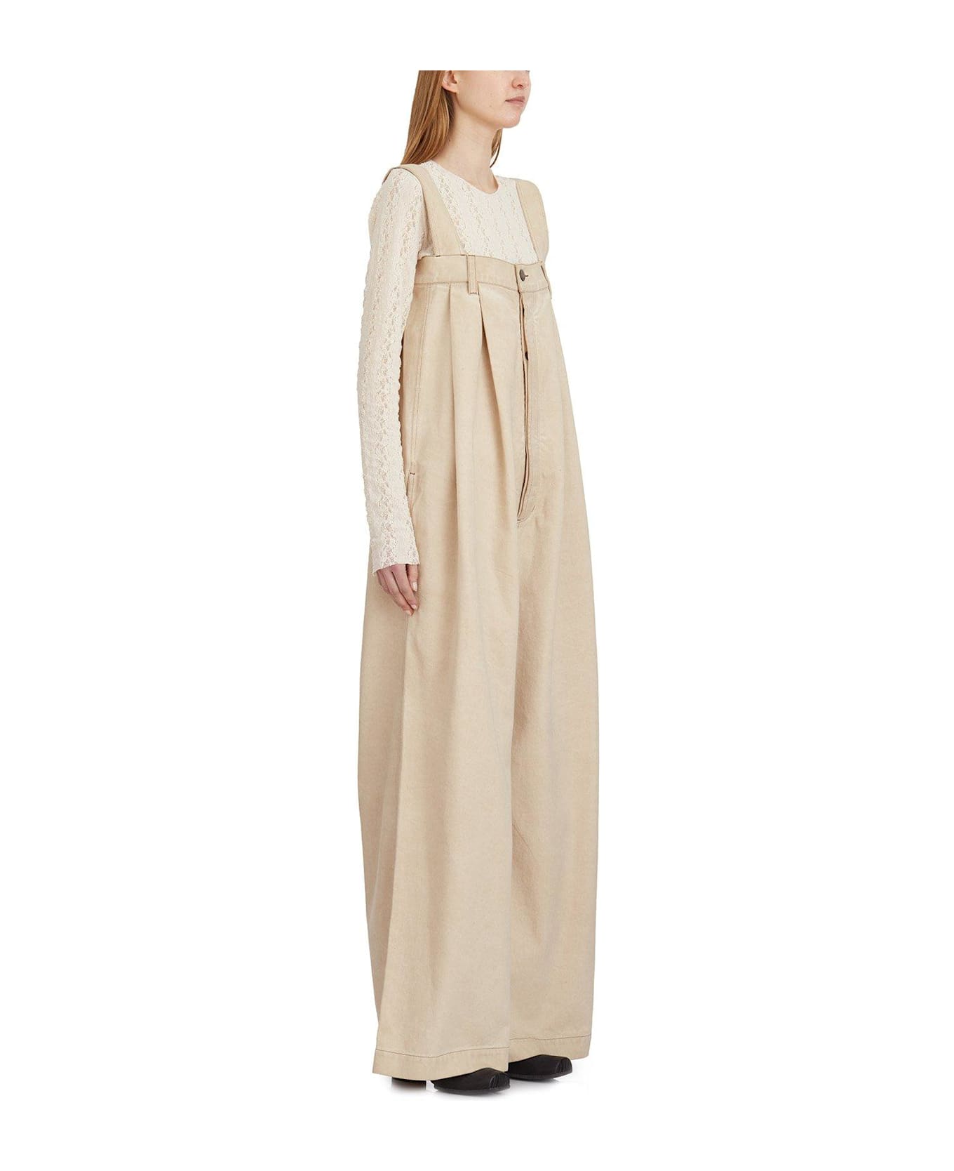 Uma Wang Pino Pleated Playsuit - IVORY