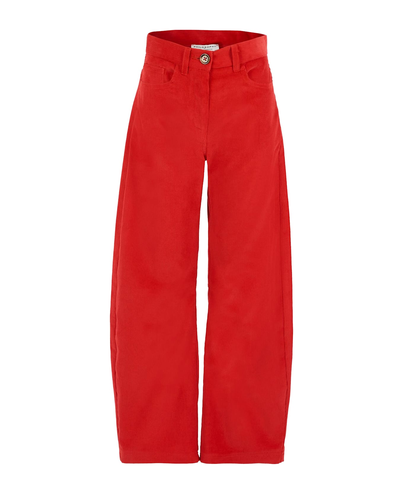 Philosophy di Lorenzo Serafini Kids Red Trousers For Girl - Red ボトムス