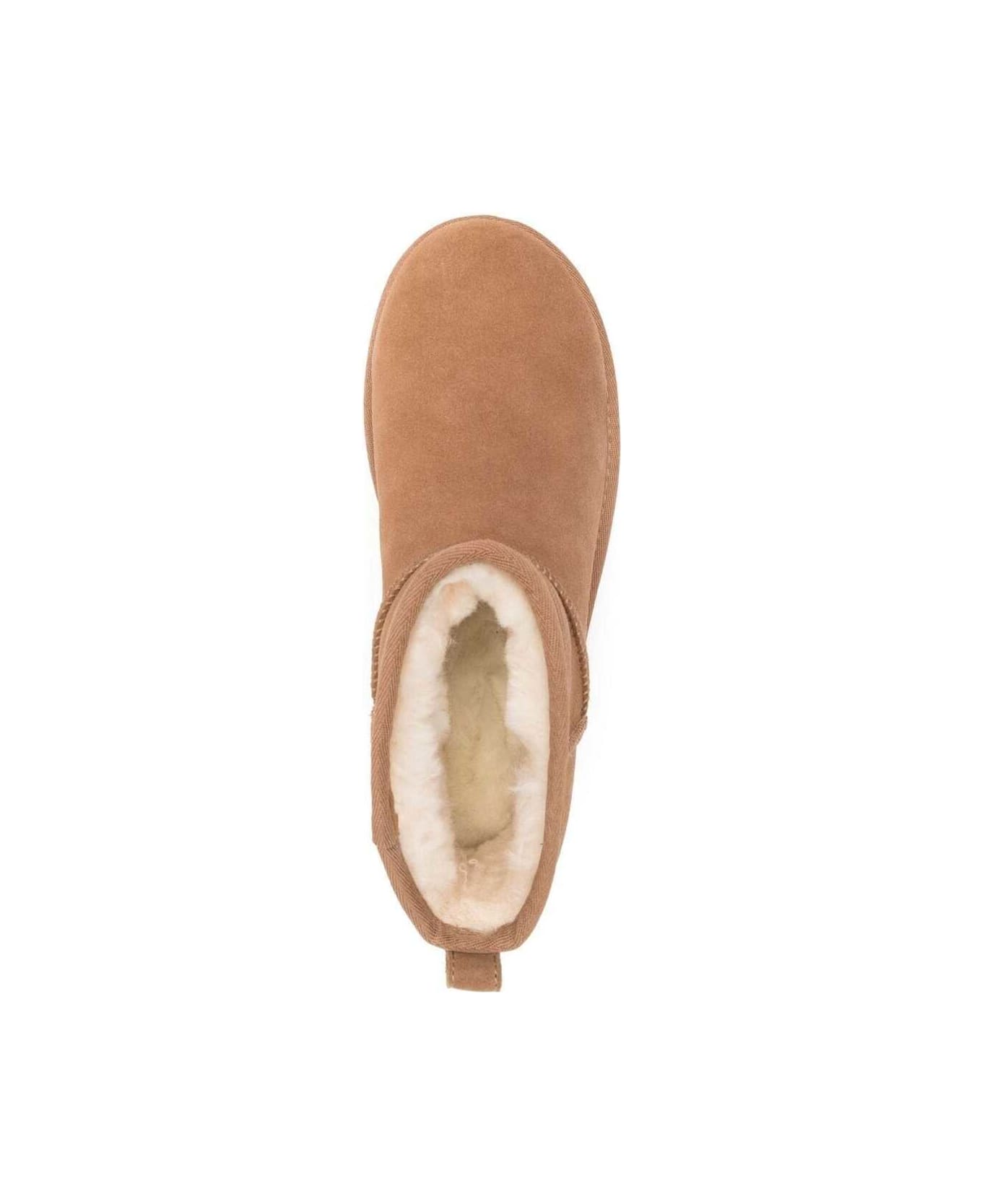 UGG 
ultramini
 Beige Boots With Platform In Suede Woman - Beige