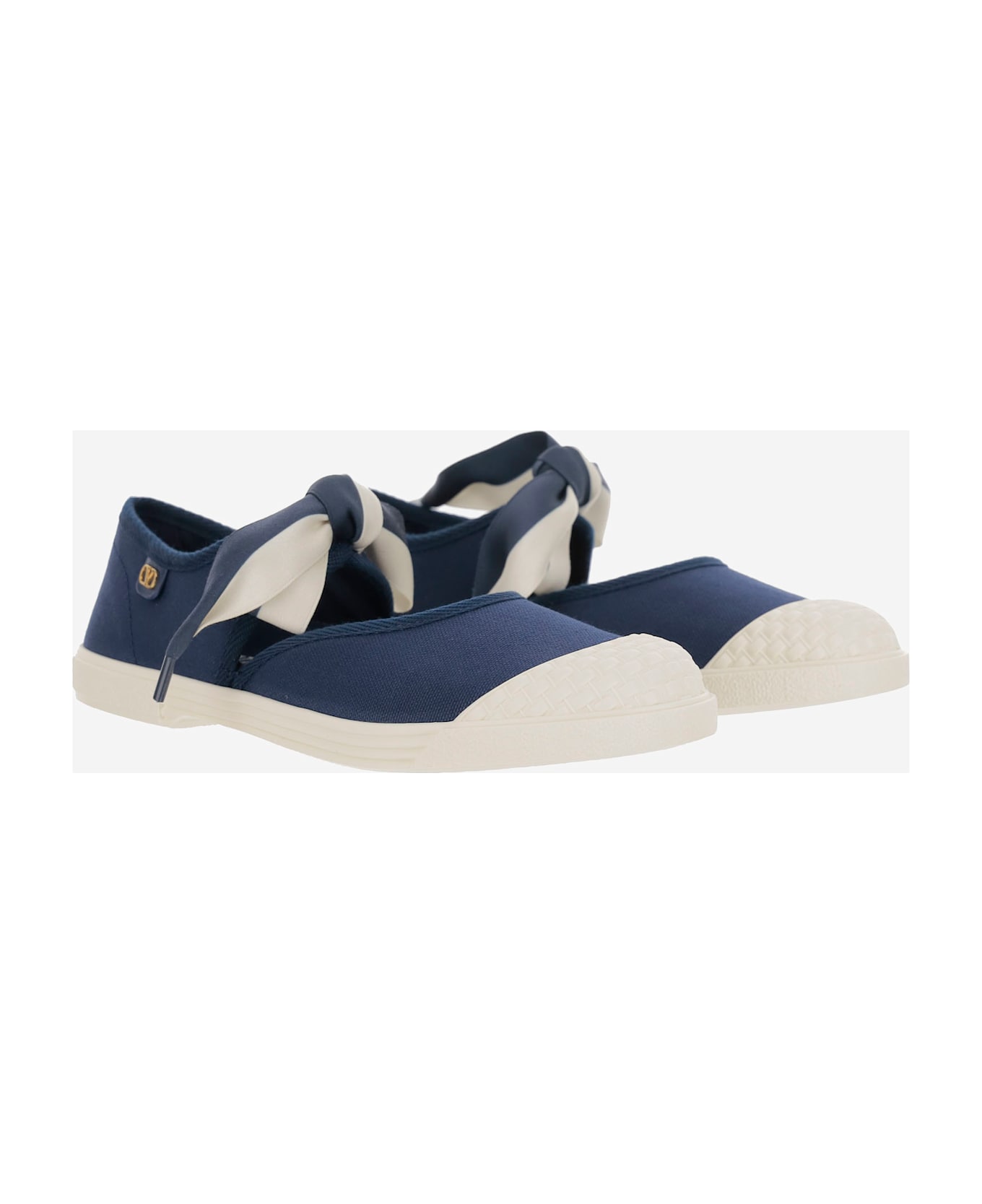 Valentino Garavani Bay By Bay Canvas Ballerina - Blue