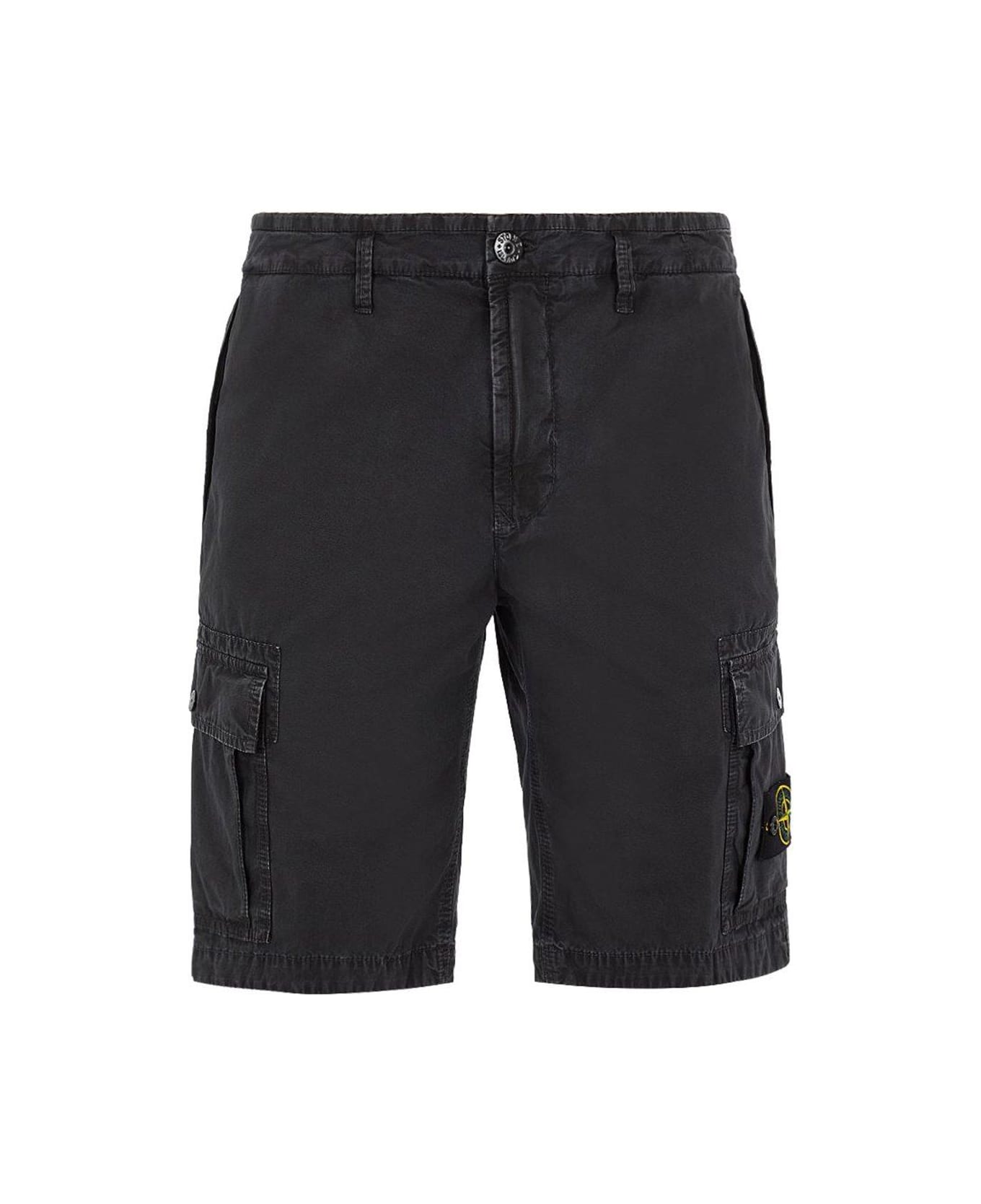 Stone Island Logo Patch Cargo Shorts Shorts - GRIGIO