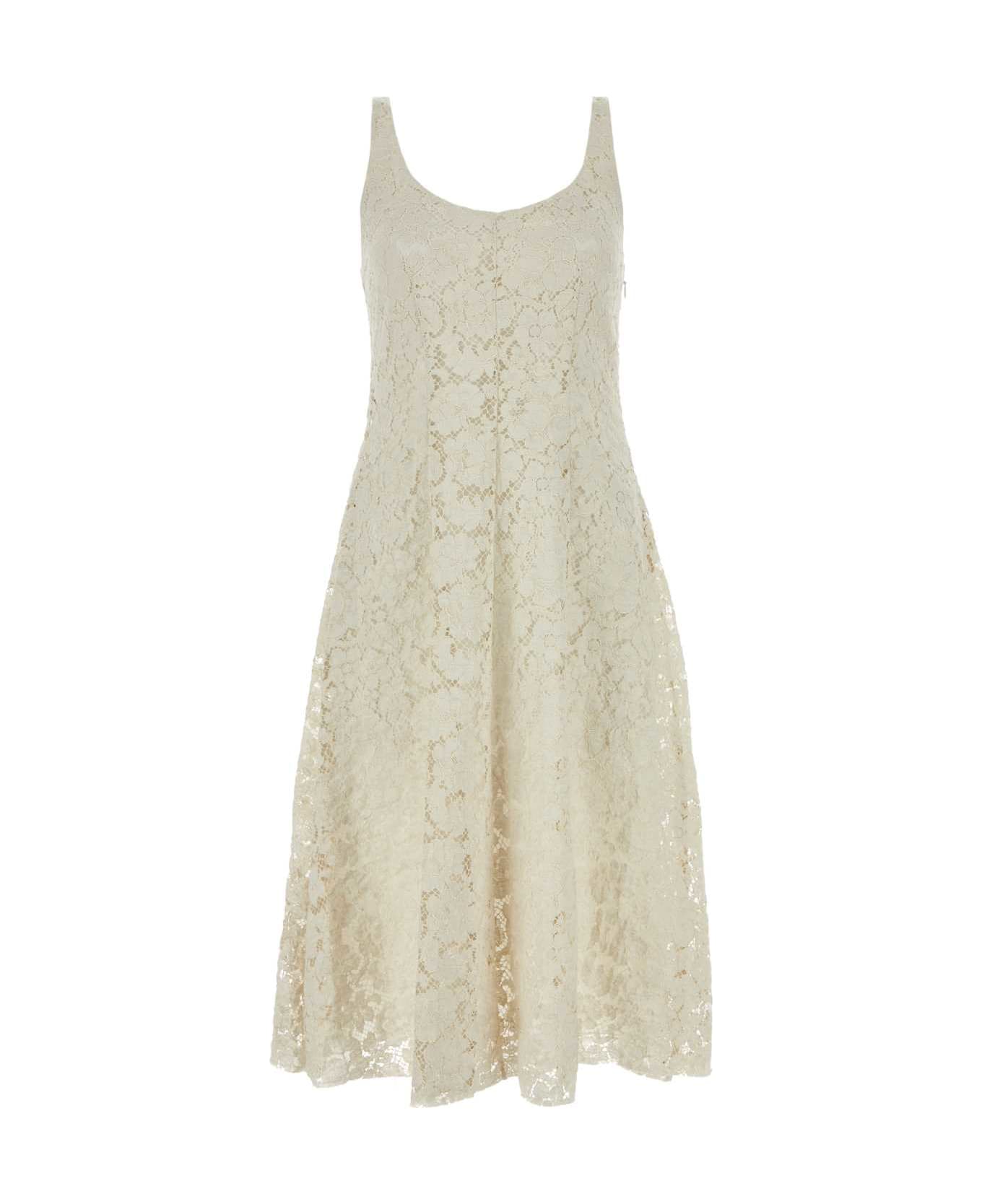 Prada Ivory Lace Dress - NATURALE