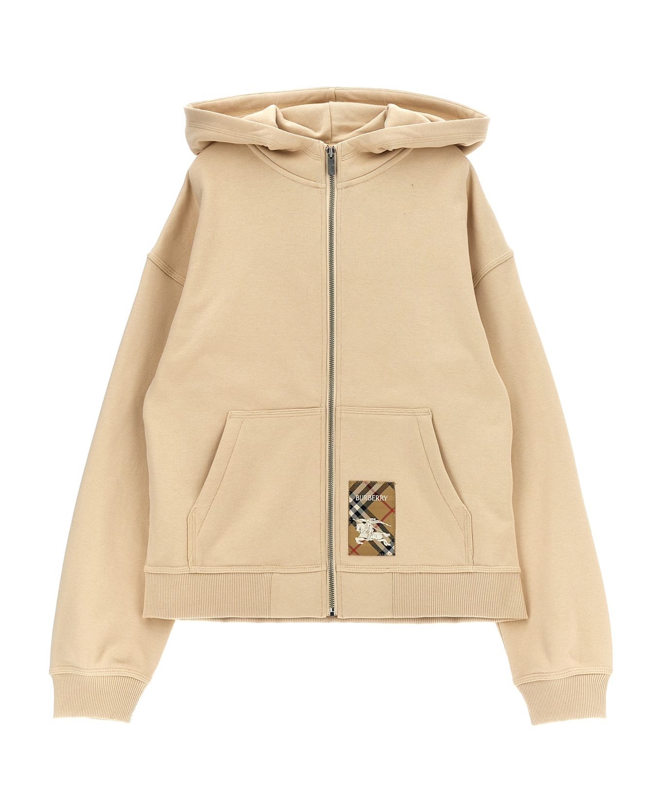 Burberry Logo Hoodie - Beige