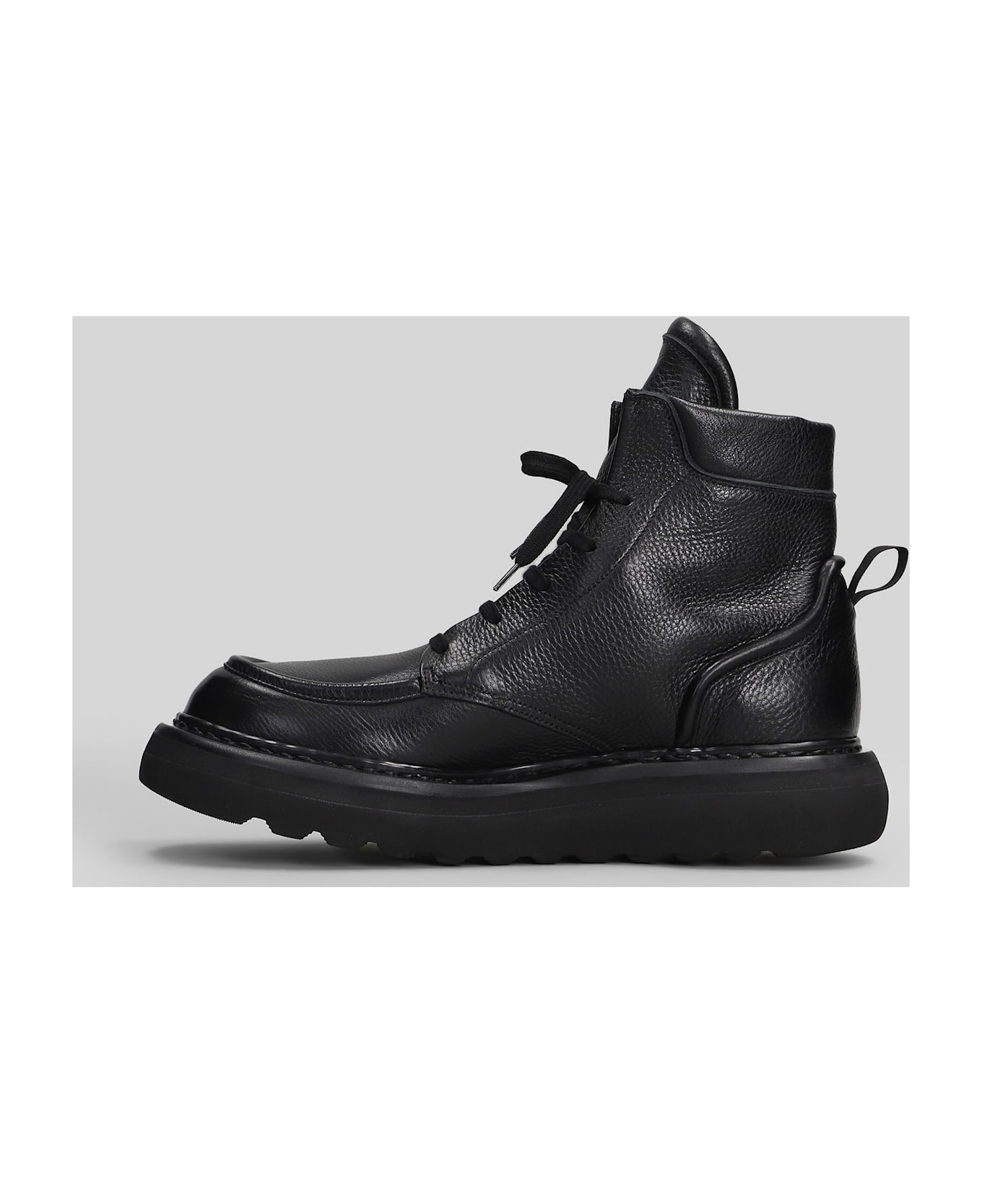 Premiata Ankle Boots In Black Leather - black