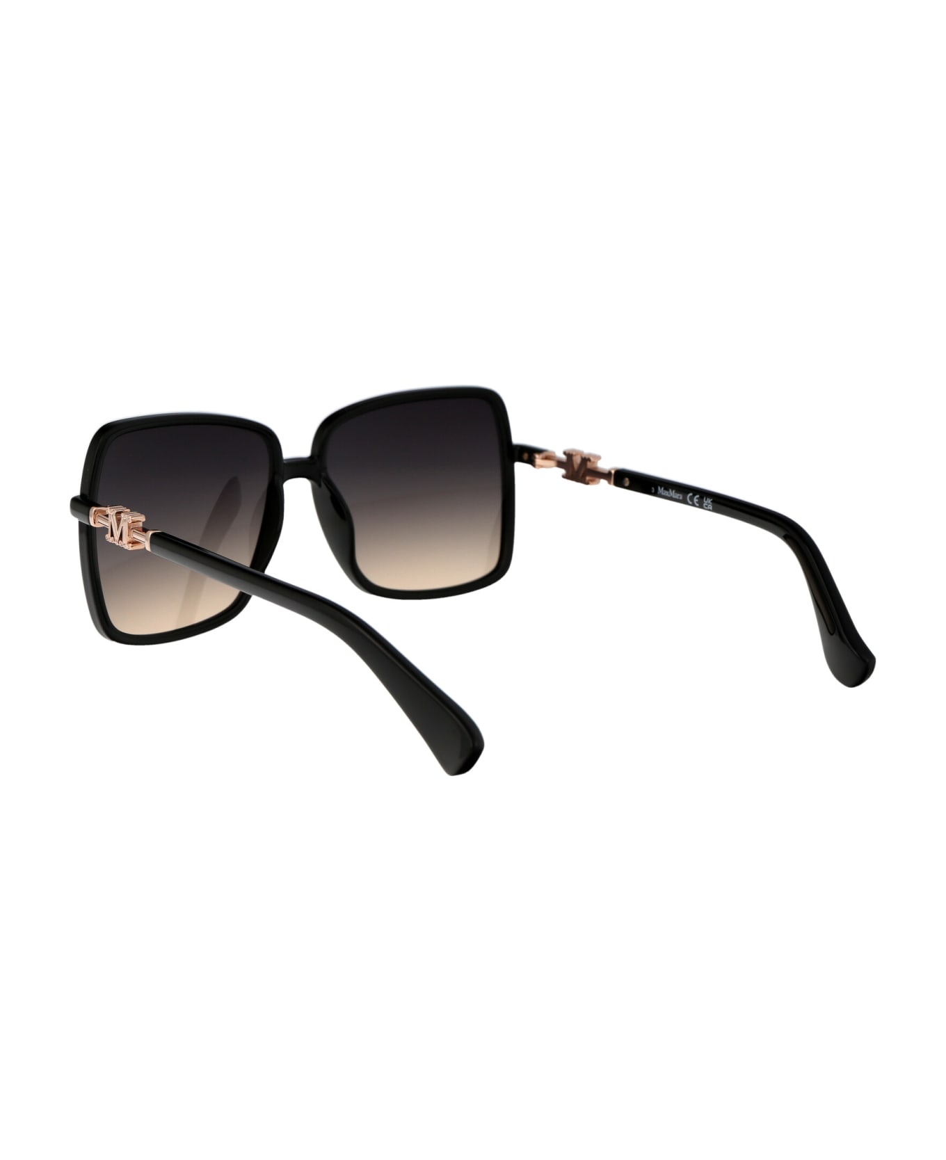 Max Mara Emme14 Sunglasses - 01B Nero Lucido/Fumo Grad