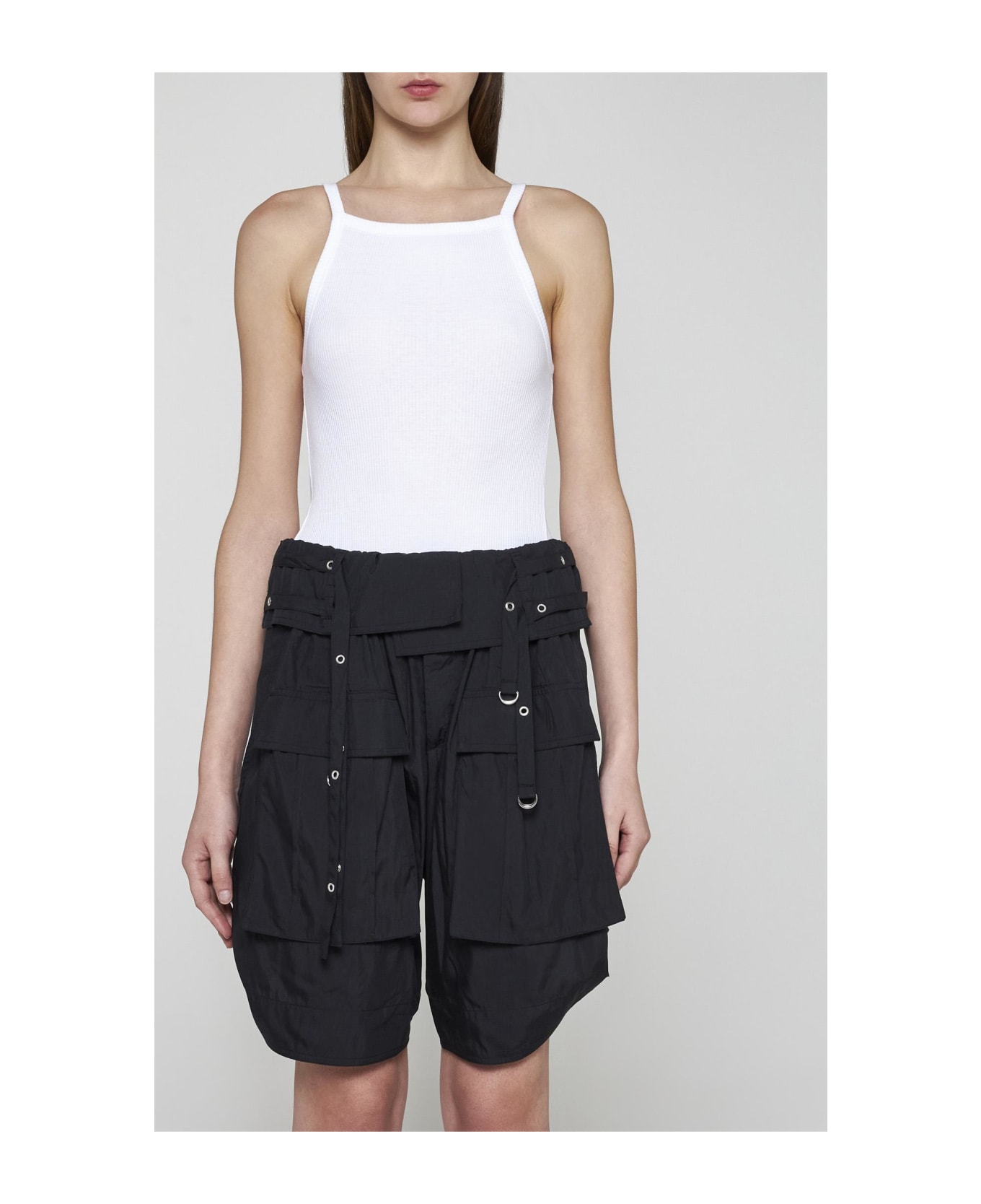 Isabel Marant Heidi Lyocell-blend Cargo Shorts - Faded black