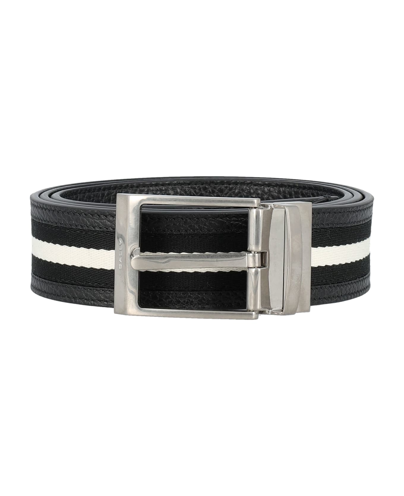 Bally Shiffie 35 Belt - BLACK+BLK/BONE+PALL