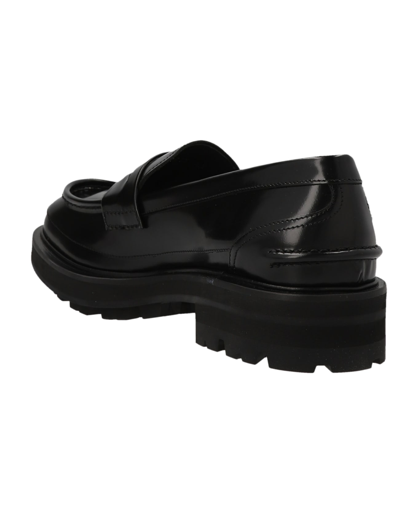 Alexander McQueen Leather Loafers - Black  