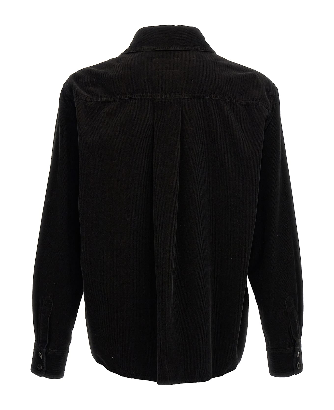 Saint Laurent Ribbed Velvet Shirt - Black