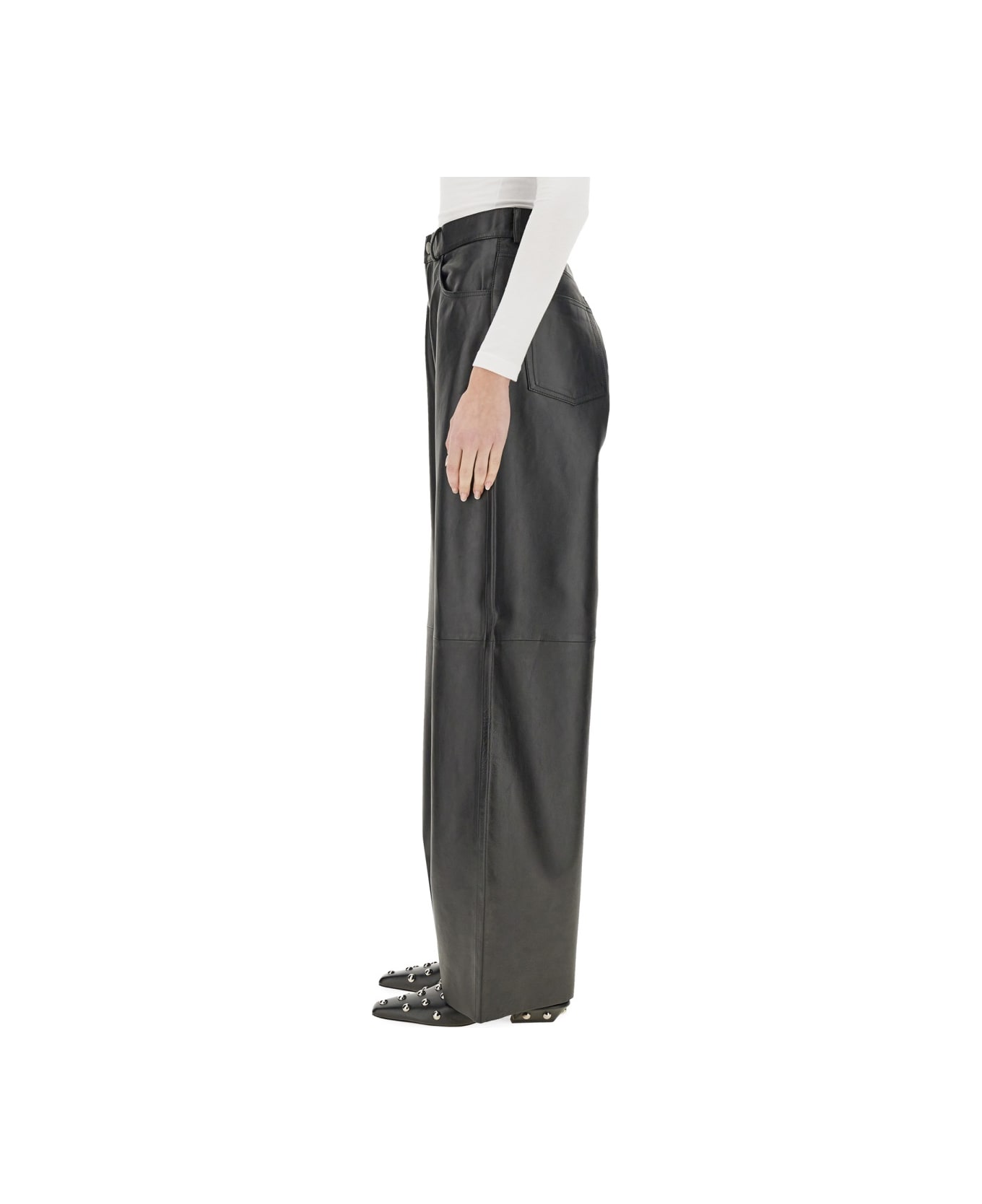 Haikure "bethany" Leather Pants - BLACK