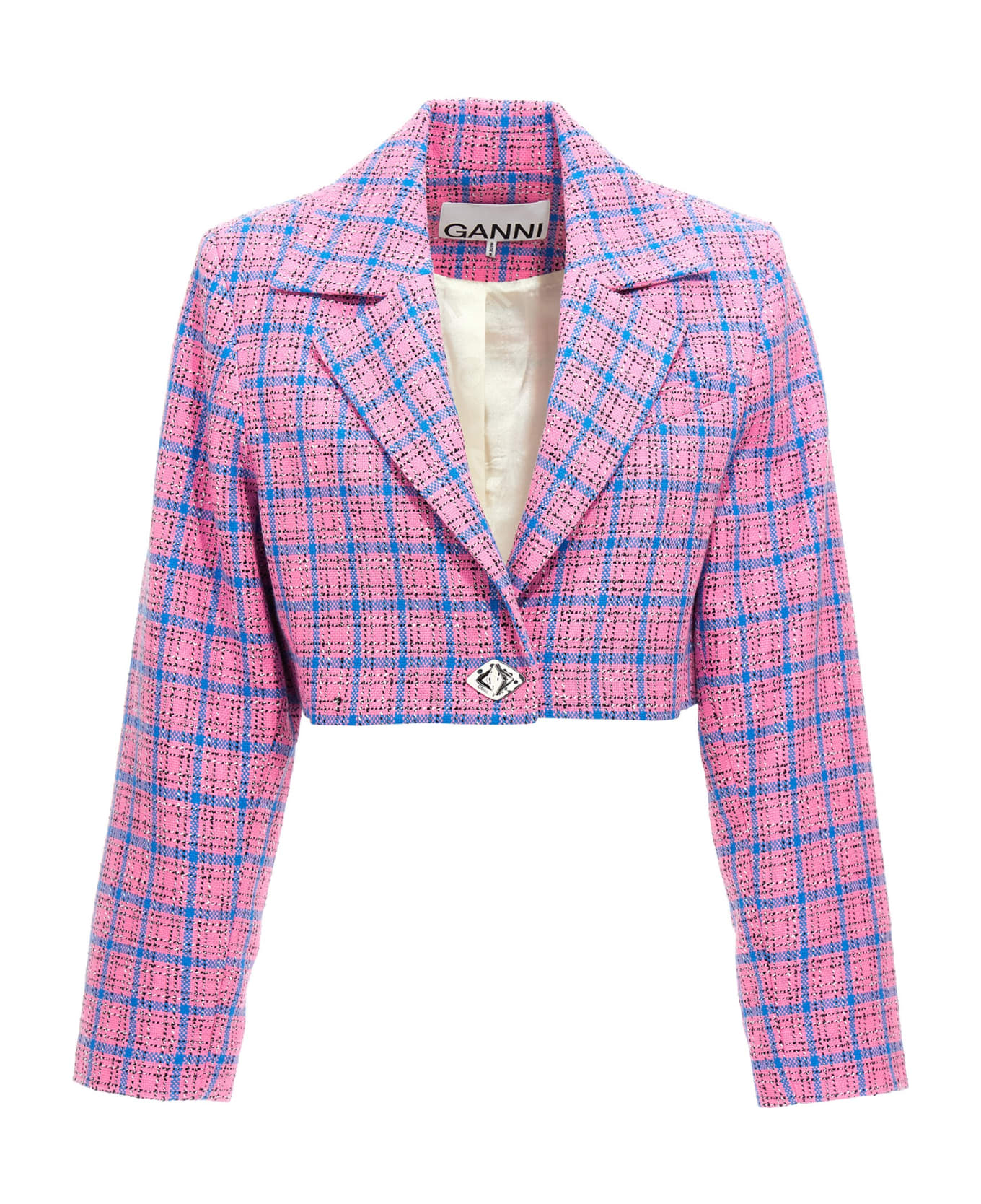 Ganni Cropped Blazer - Pink ジャケット