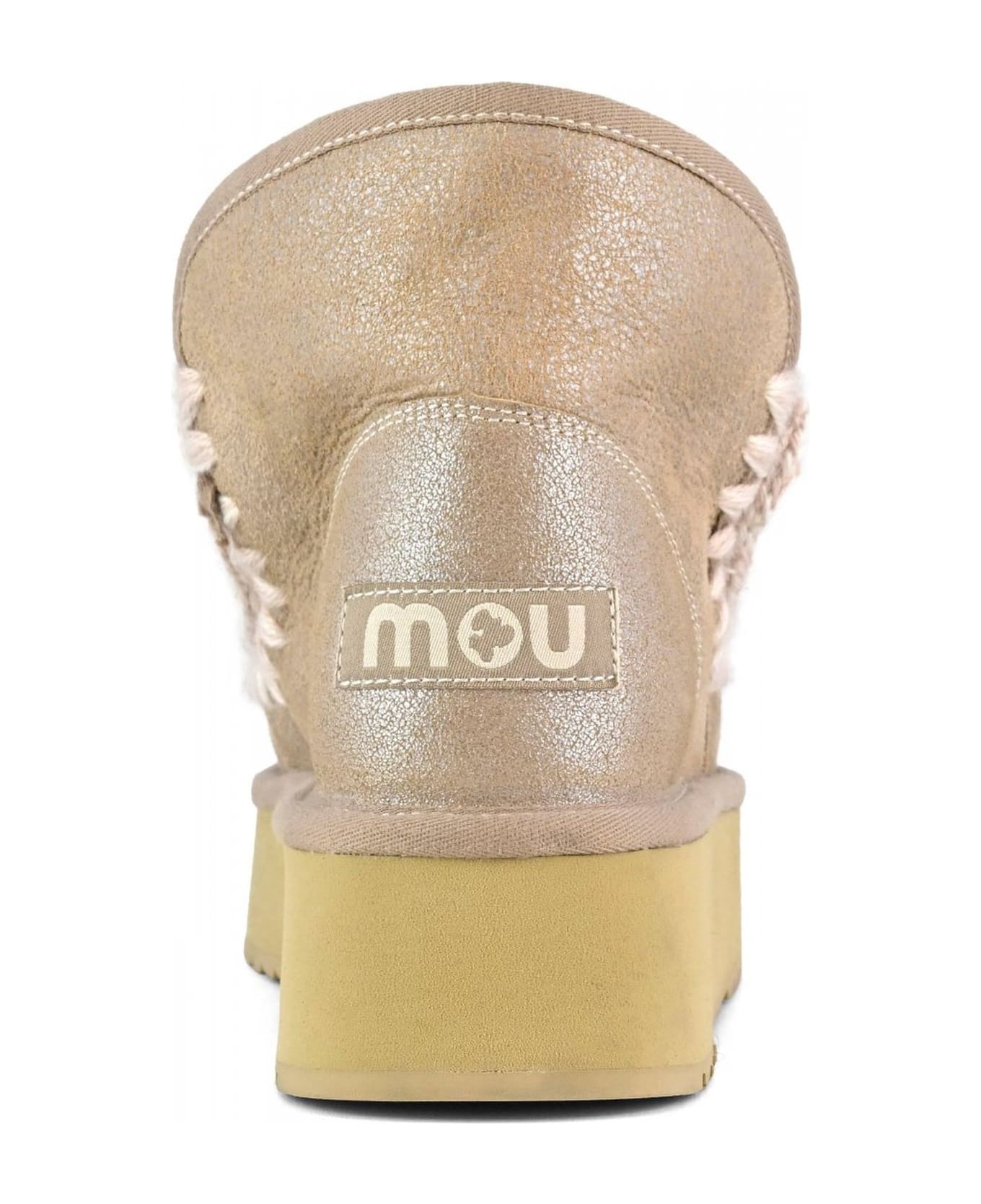 Mou Mini Eskimo Platform Boot In Stone Metalic