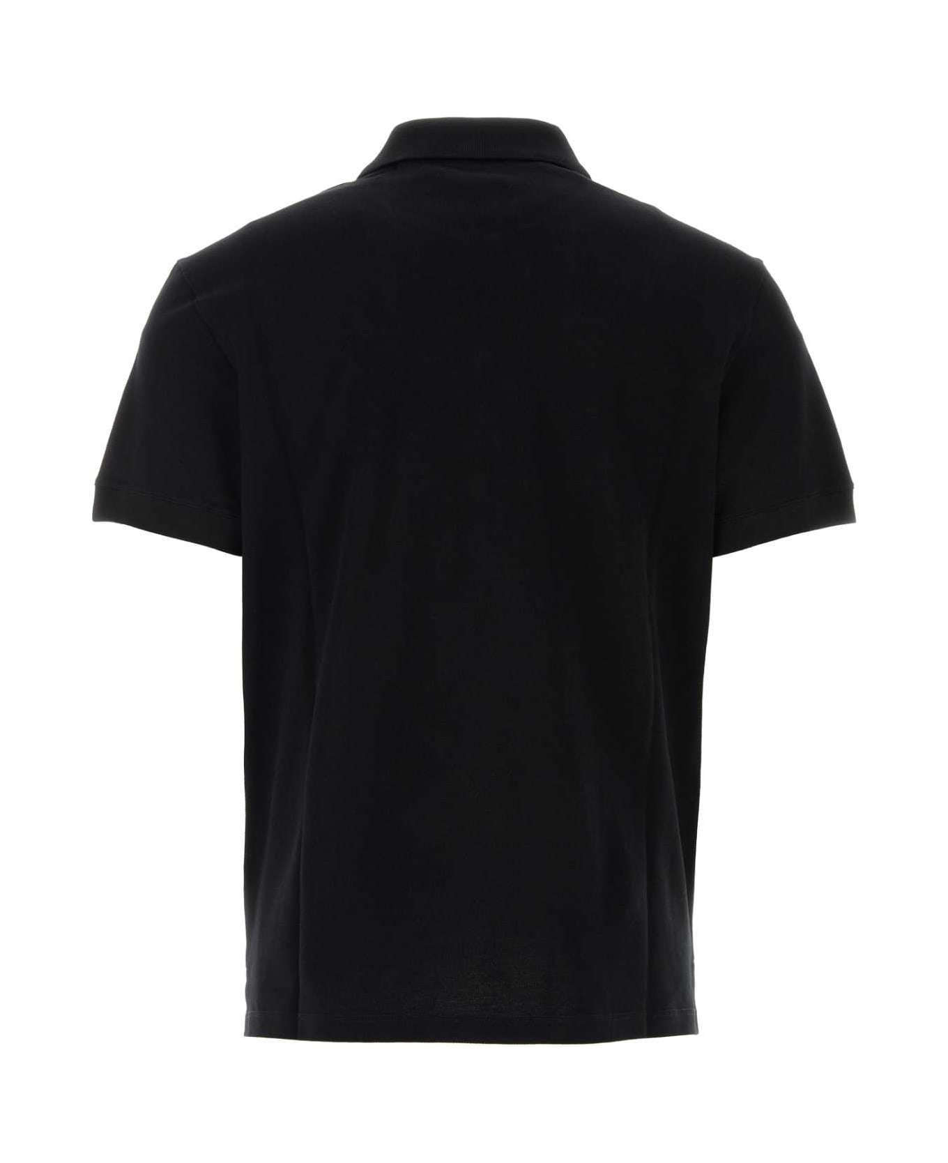Alexander McQueen Black Piquet Polo Shirt - BLACKLUSTRED