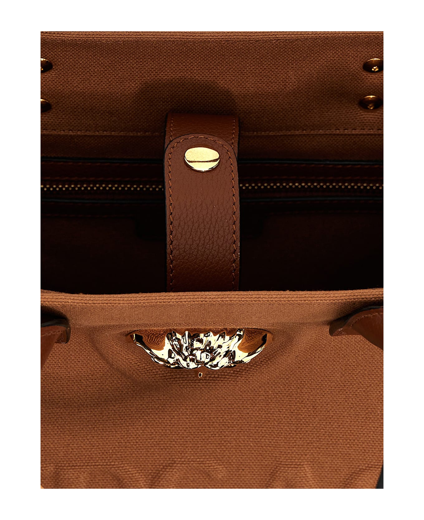 Versace 'la Medusa' Shopping Bag - Brown