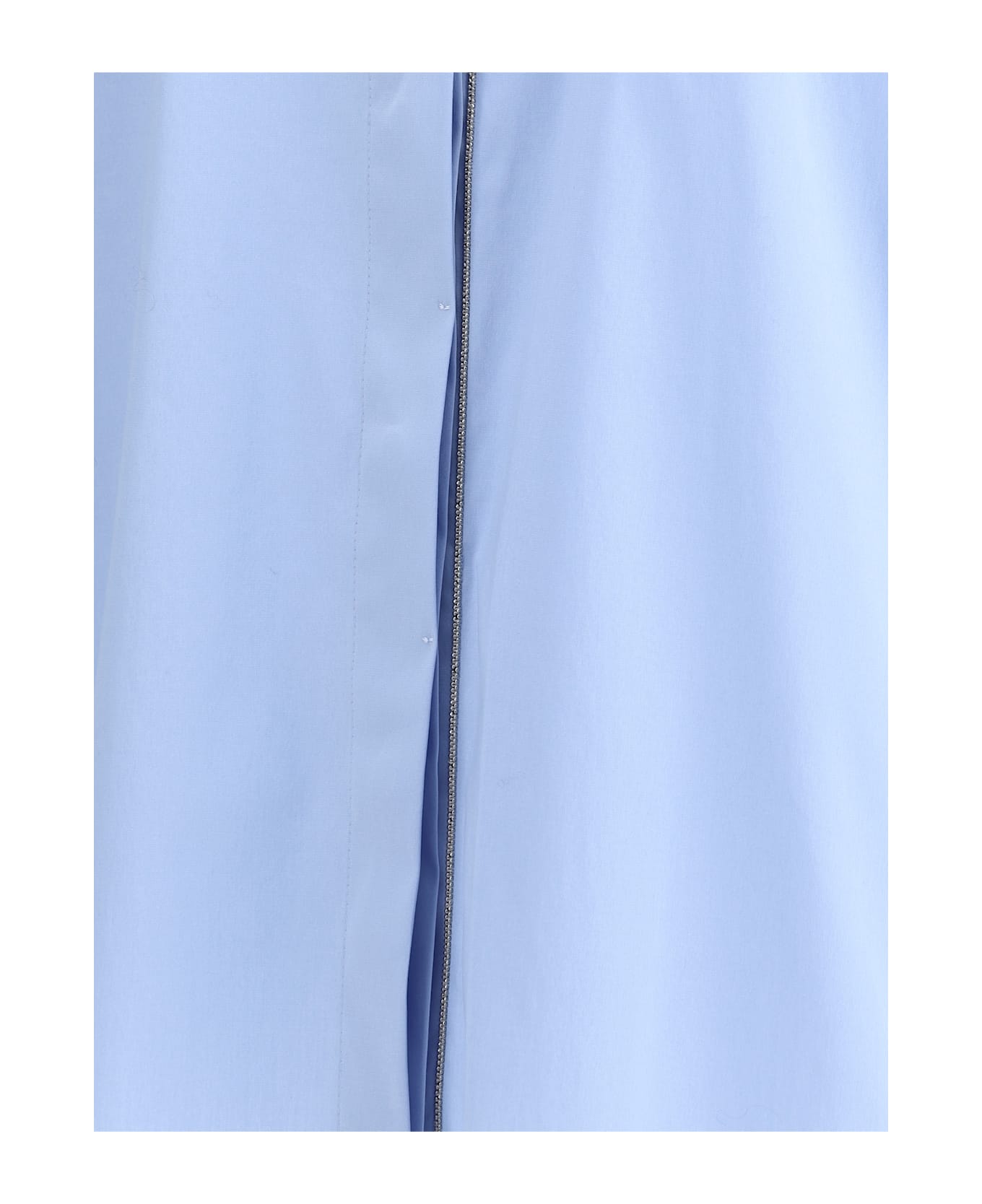 Brunello Cucinelli Shiny Monili Shirt - Celeste