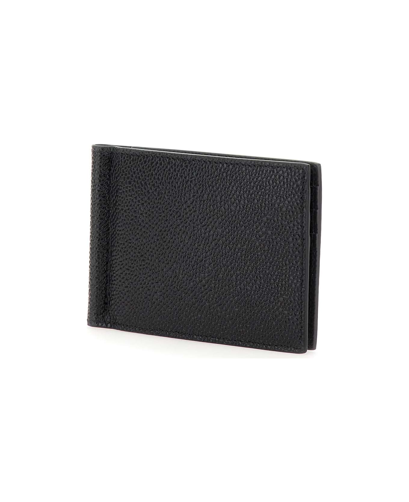 Thom Browne 'money Clip' Leather Wallet - Black