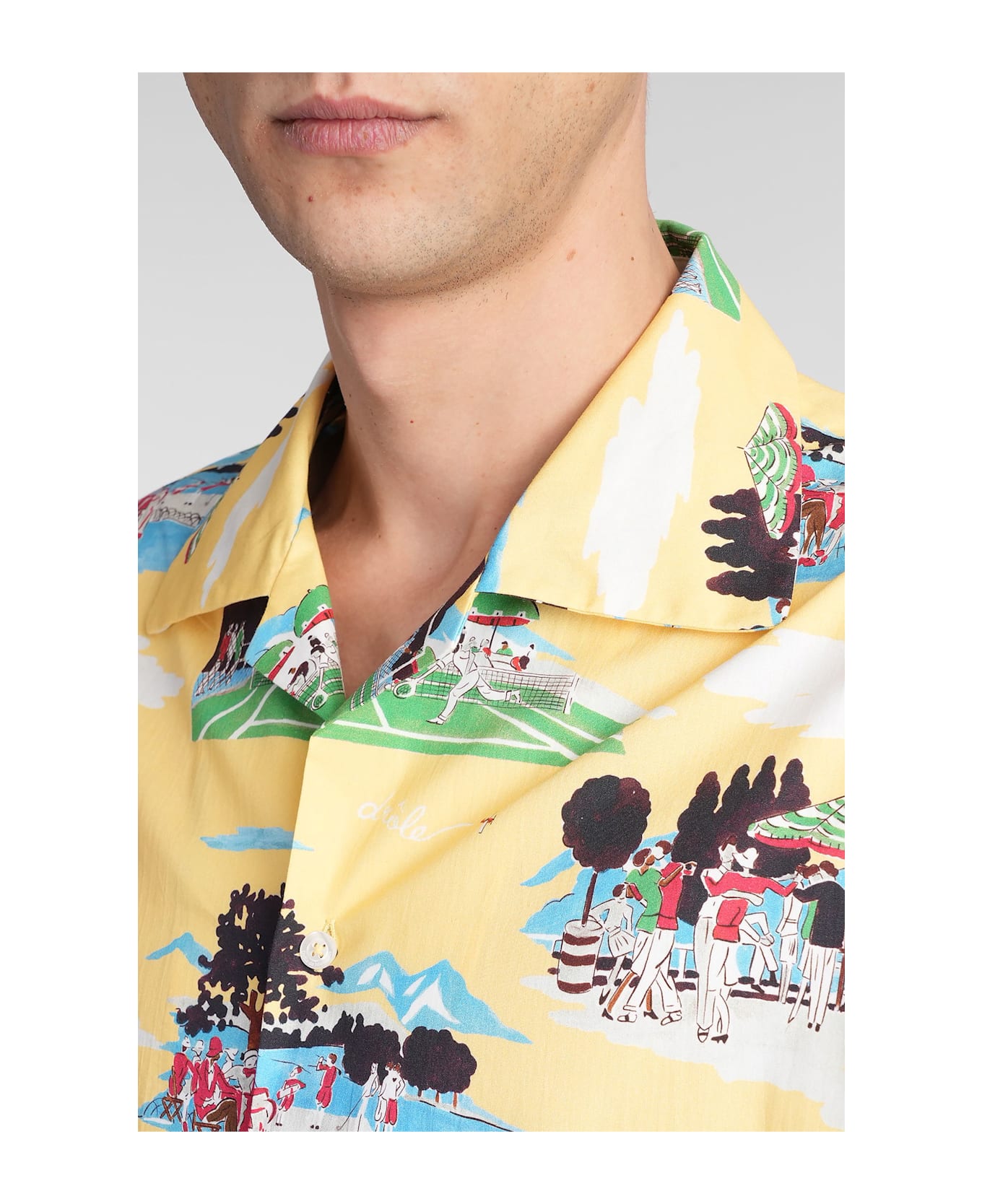 Drôle de Monsieur Shirt In Yellow Cotton - yellow