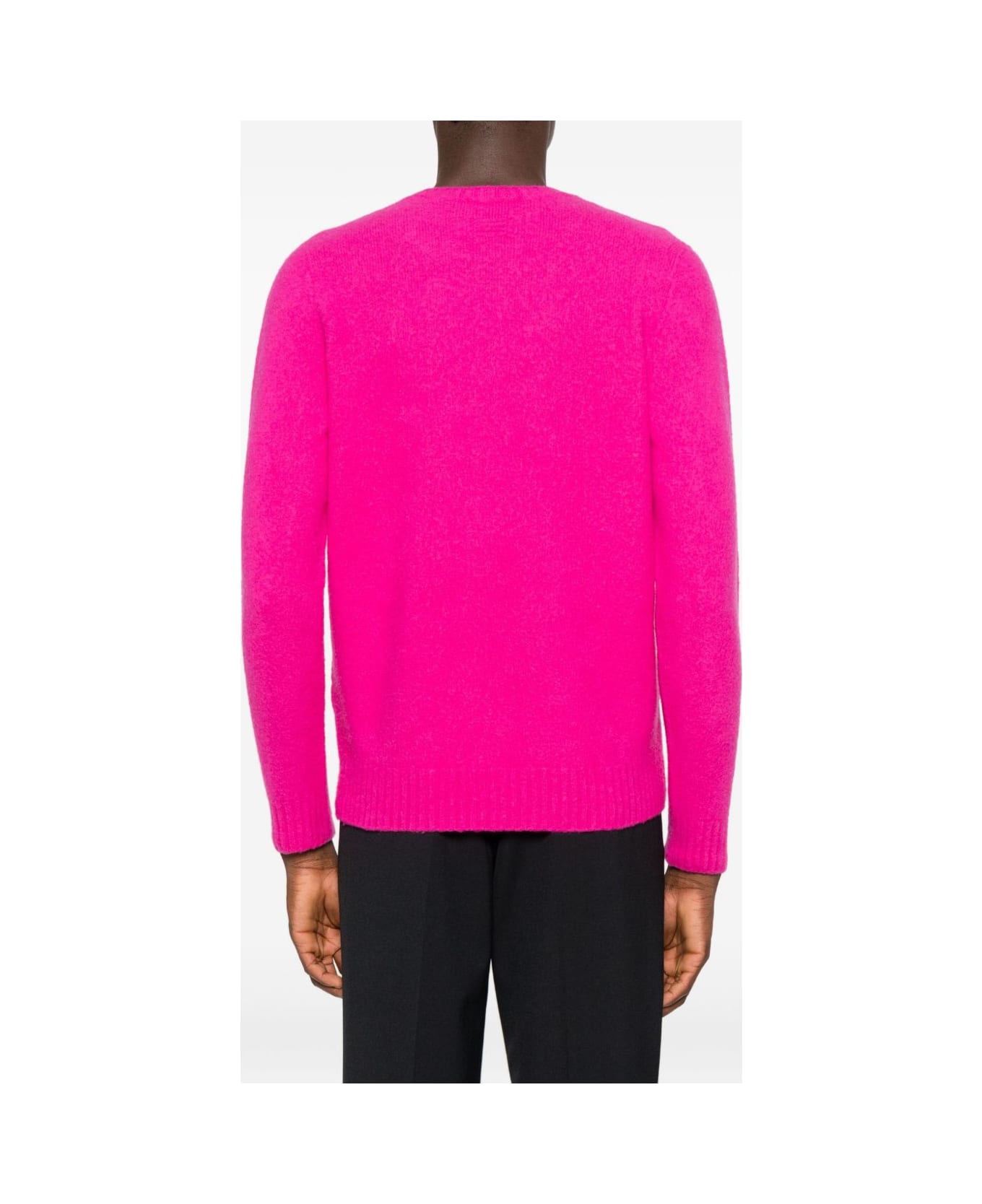 Drumohr Crewneck Sweater, Long Sleeves, Fuchsia - Fuchsia