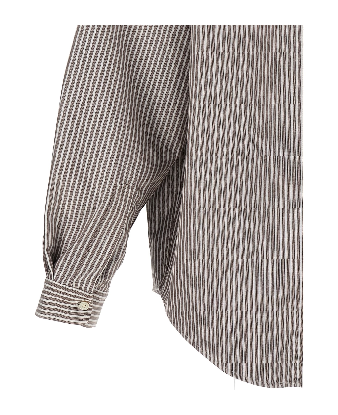 Hed Mayner 'pinstripe Oxford' Overshirt - Multicolor