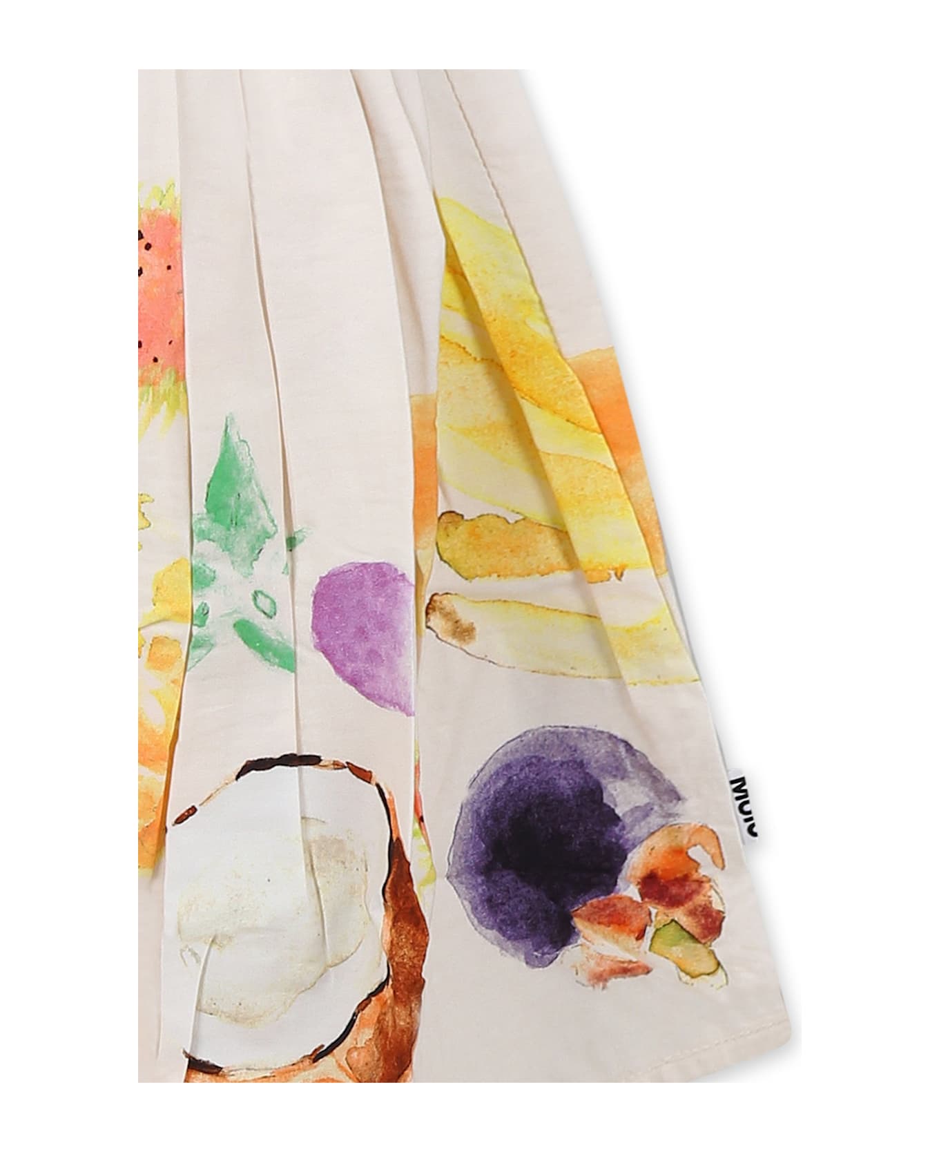 Molo Beige Skirt For Girl With Fruits - Beige