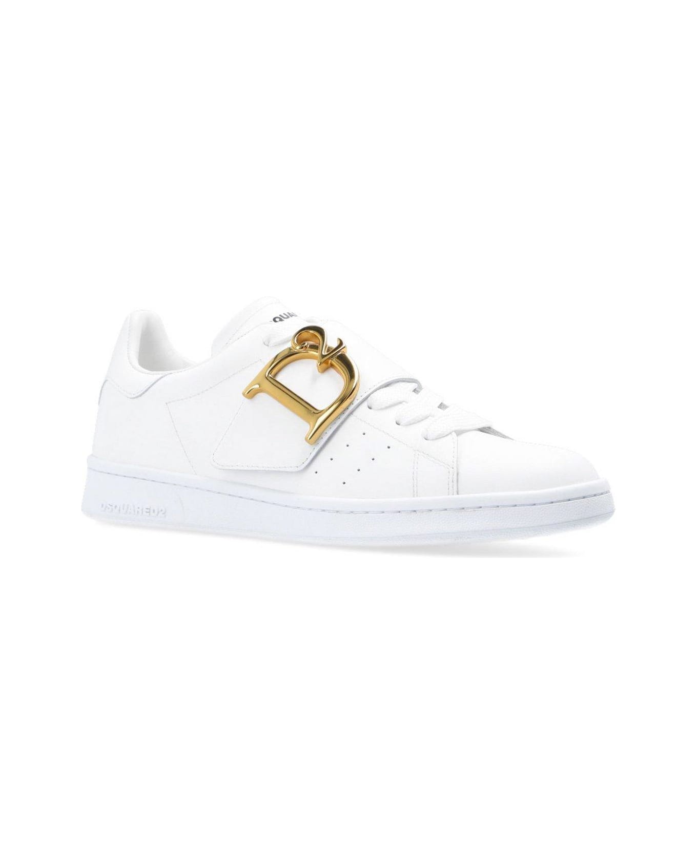 Dsquared2 Logo-plaque Round Toe Sneakers - White スニーカー