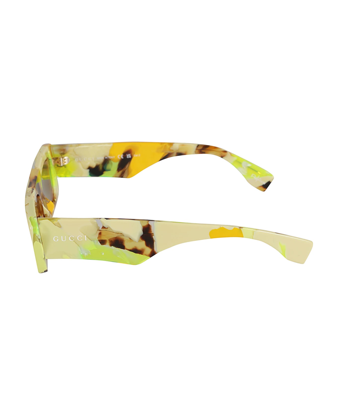 Gucci Eyewear Rectangle Thick Sunglasses - Yellow