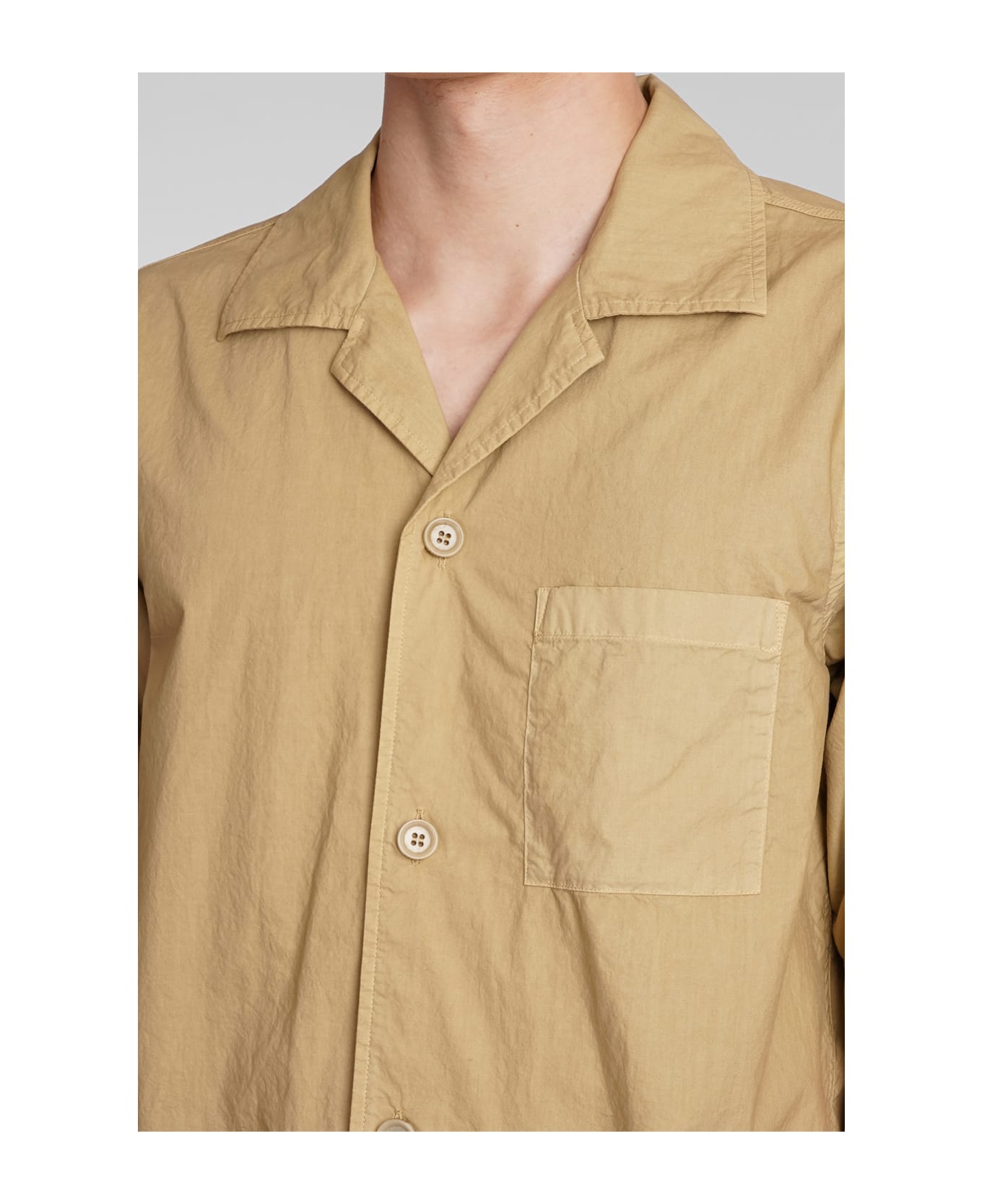 Aspesi Camicia Ago Shirt In Beige Cotton - beige
