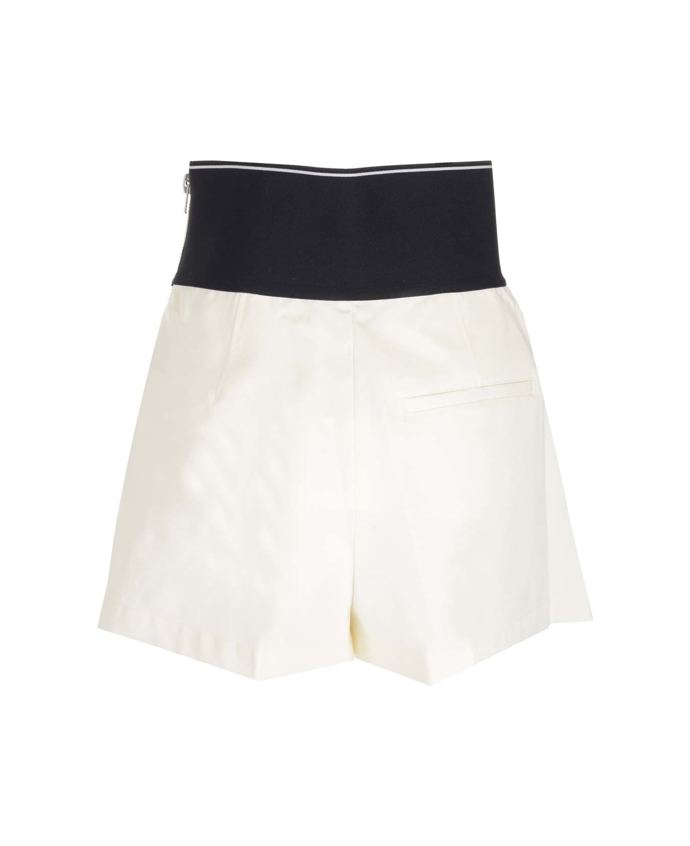 Alexander Wang High Waist Cotton Shorts - Bianco