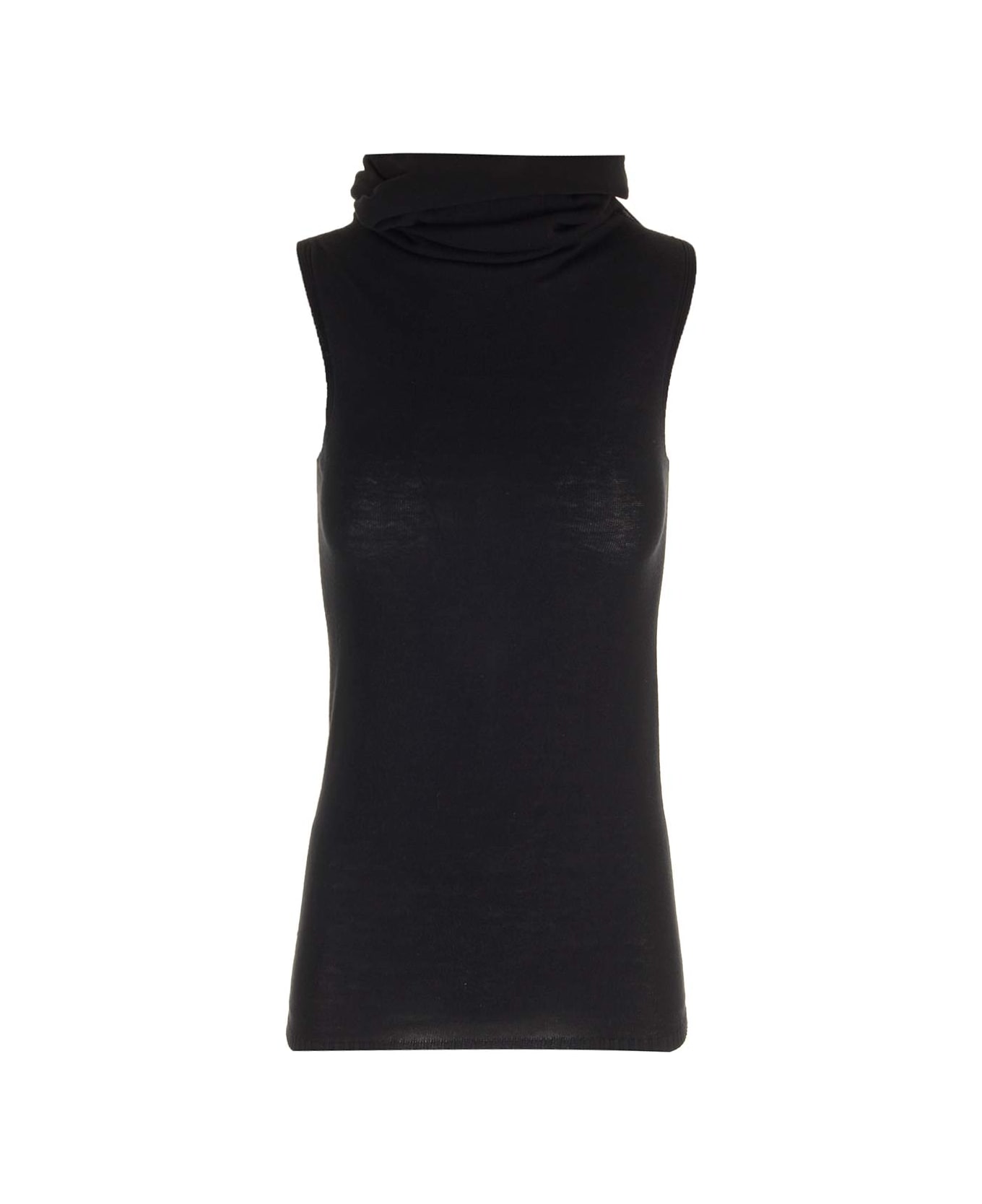 Rick Owens Fitted Jersey Top - Black