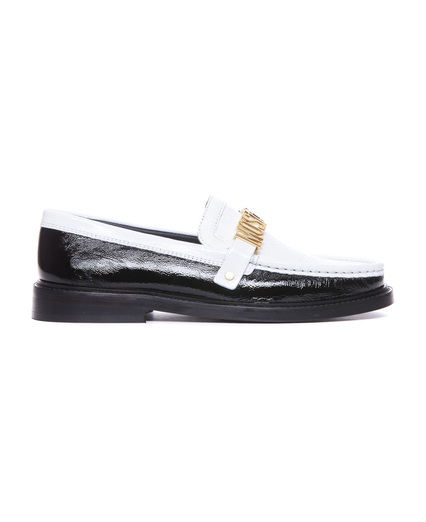 Moschino College Two-tone Loafers - White