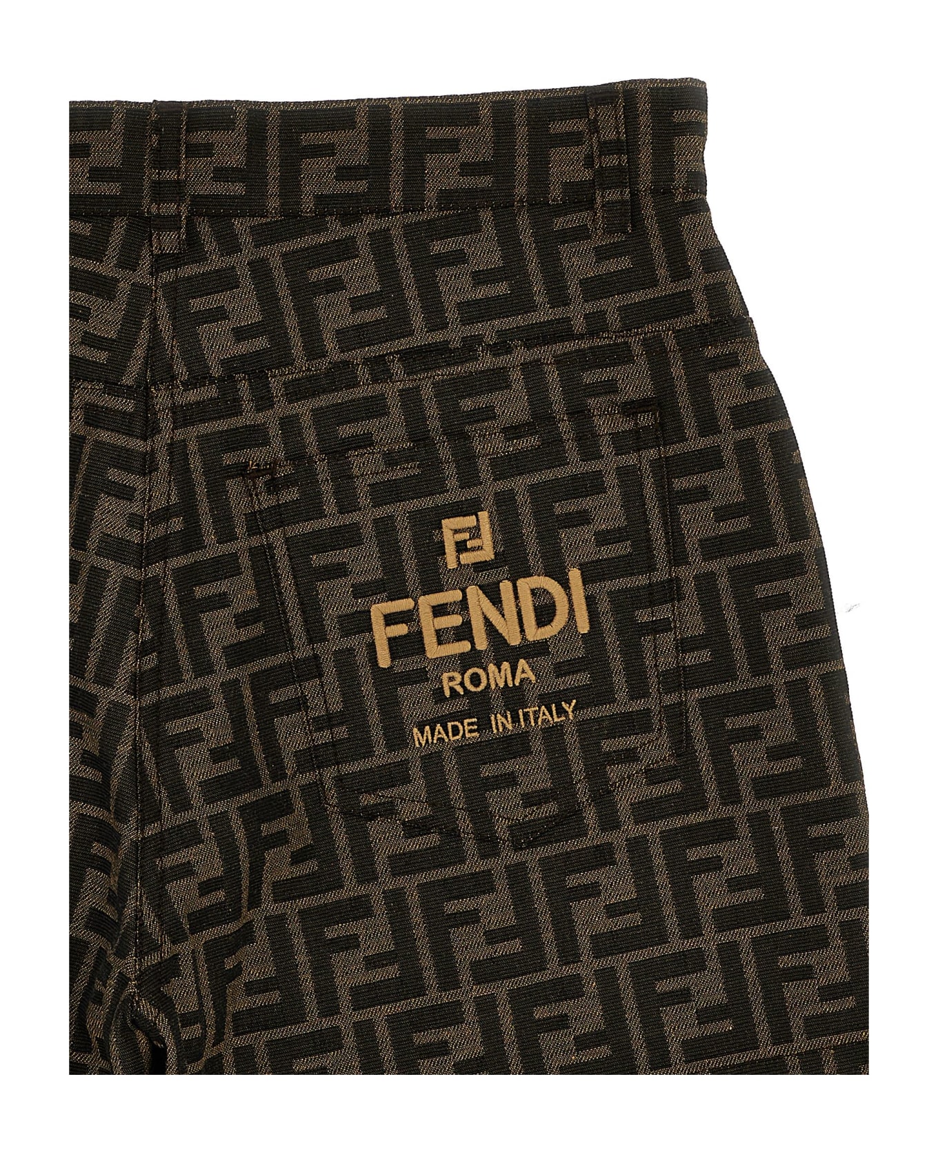 Fendi Ff Shorts - Marrone