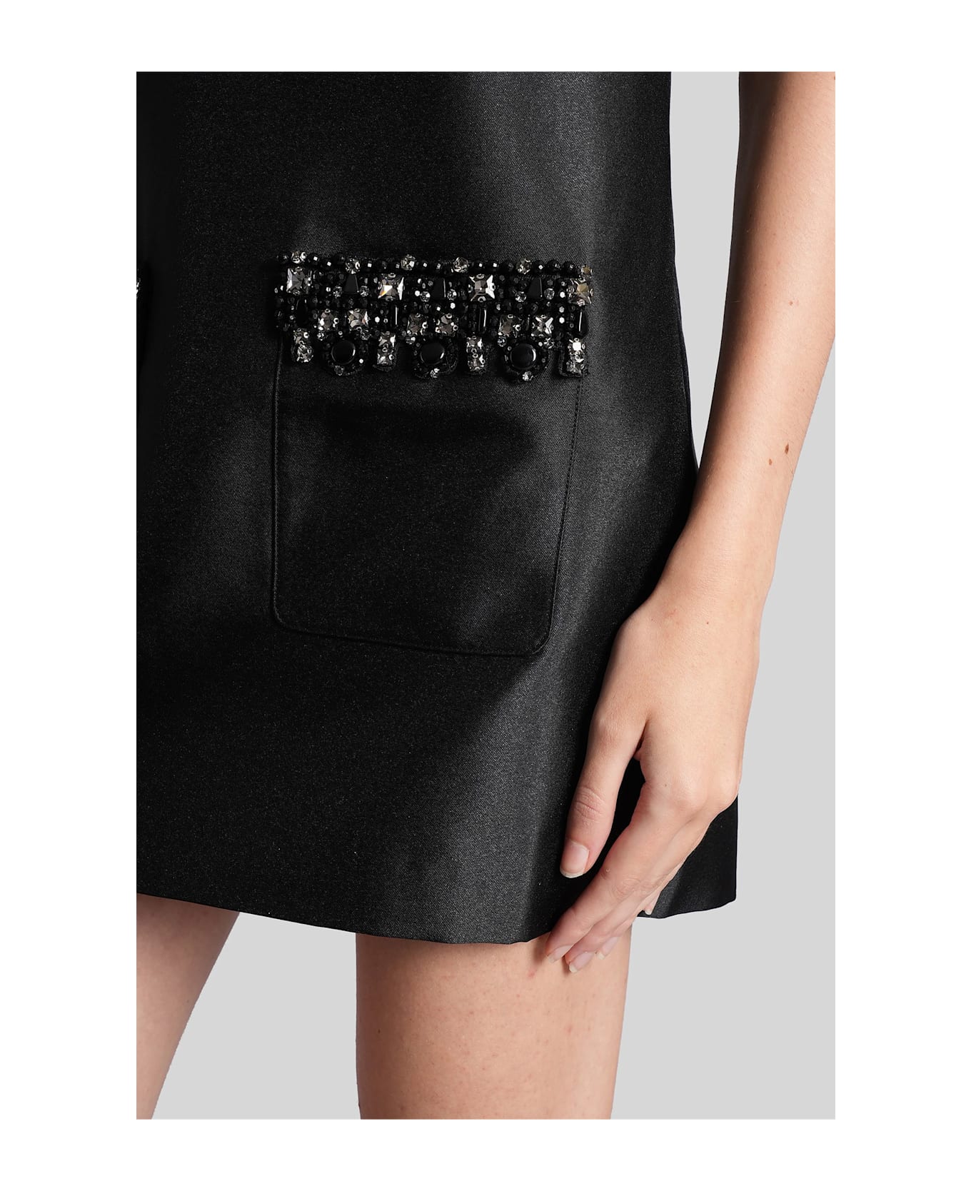 self-portrait Mini Dress In Black Polyester - black