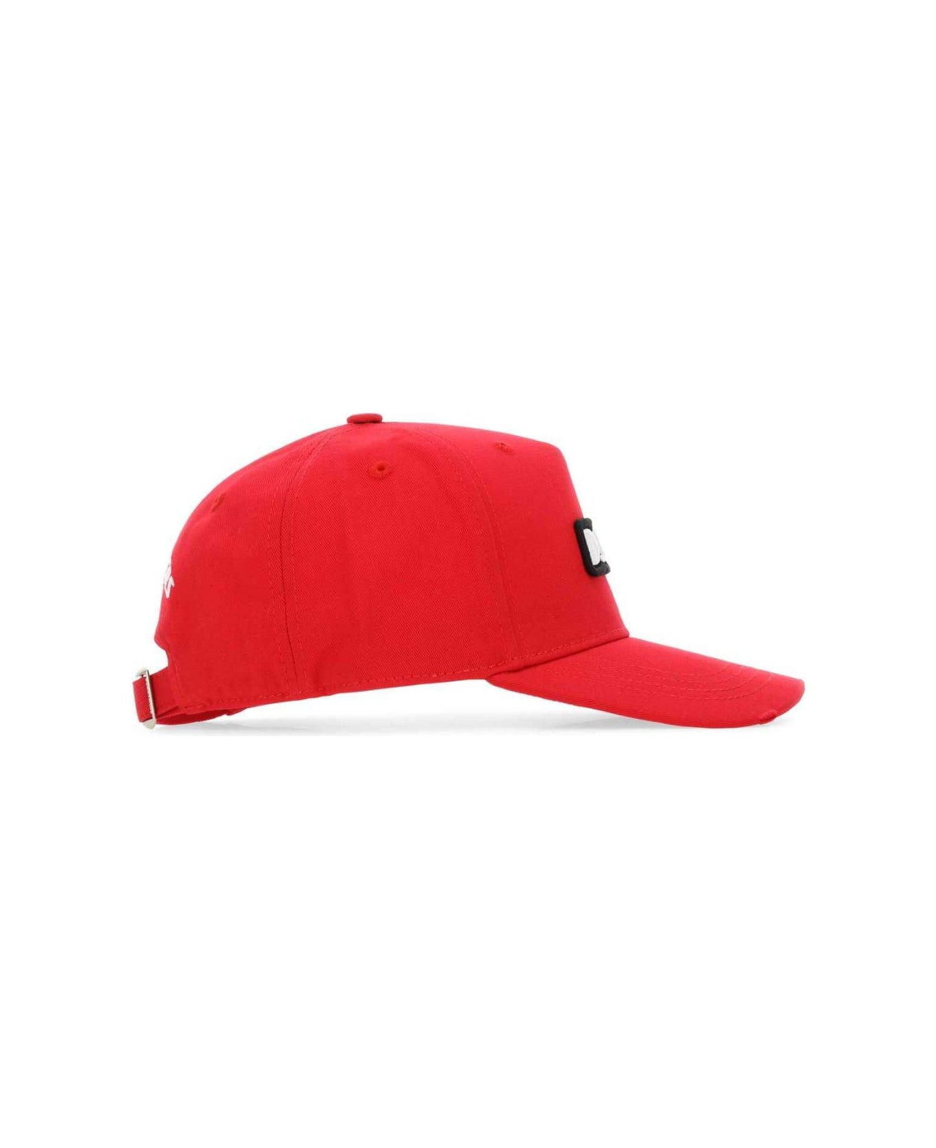 Dsquared2 Logo-embroidered Baseball Cap - Red