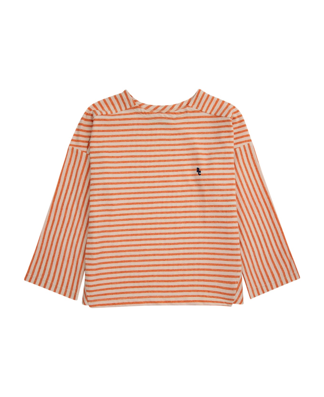 Bobo Choses Orange T-shirt For Kids With Stripes - Orange Tシャツ＆ポロシャツ