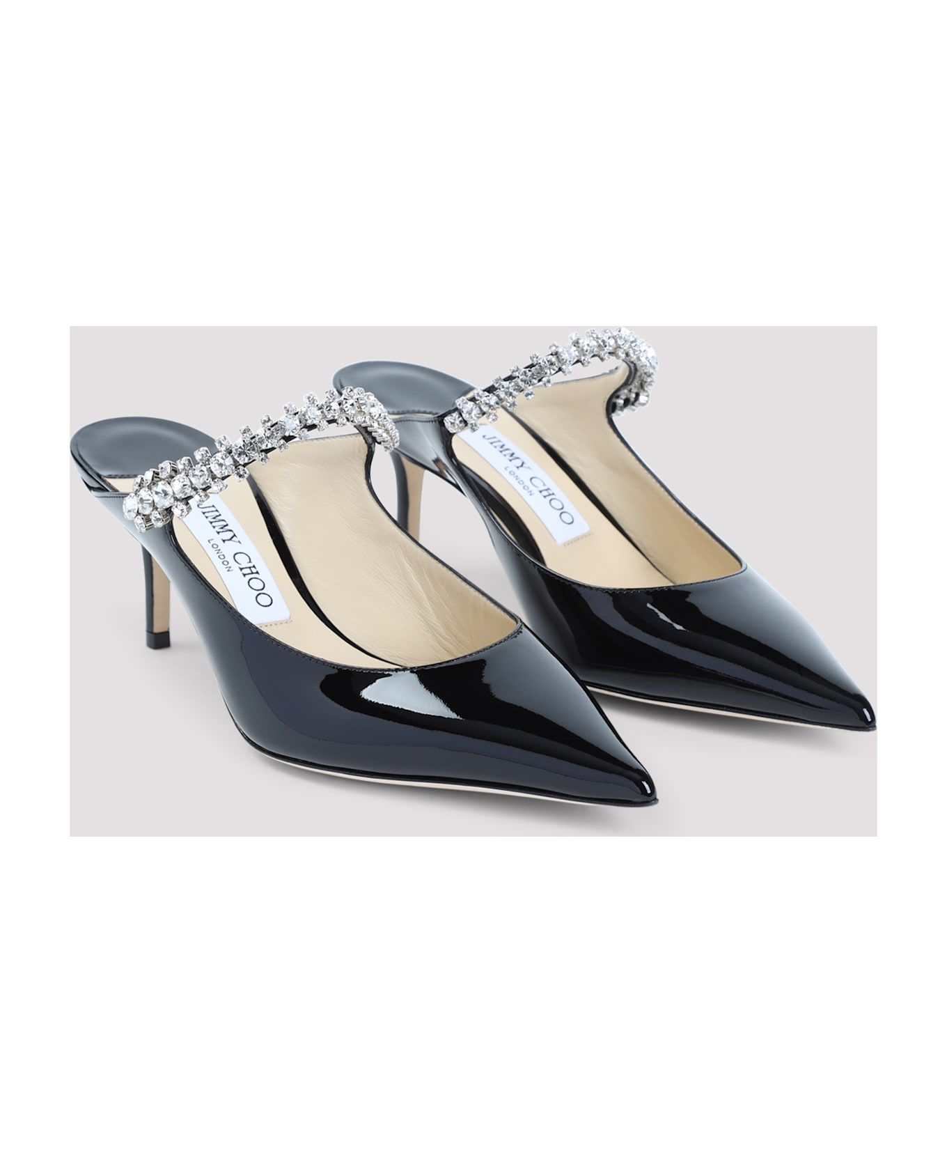 Jimmy Choo Bing 65 Patent Mules - Black