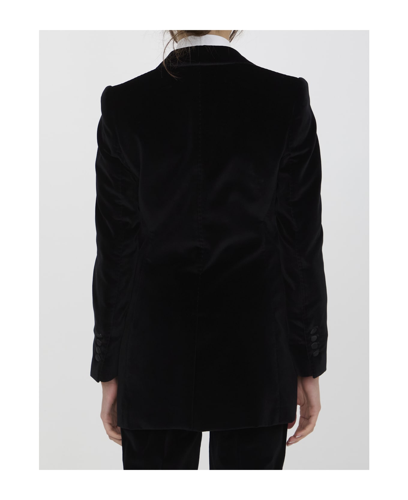 Dolce & Gabbana Velvet Tuxedo Jacket - BLACK