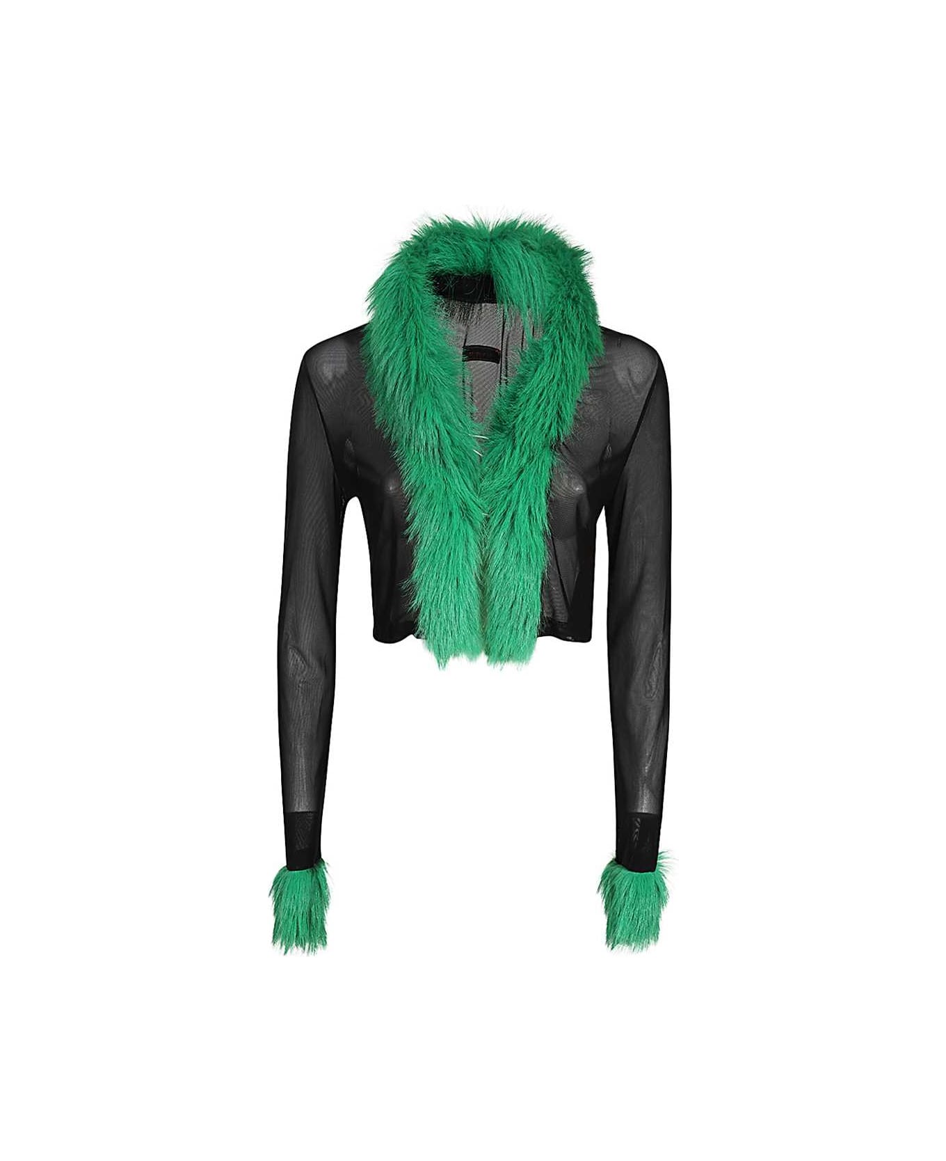 HERON PRESTON Cardigan In Technical Fabric - black