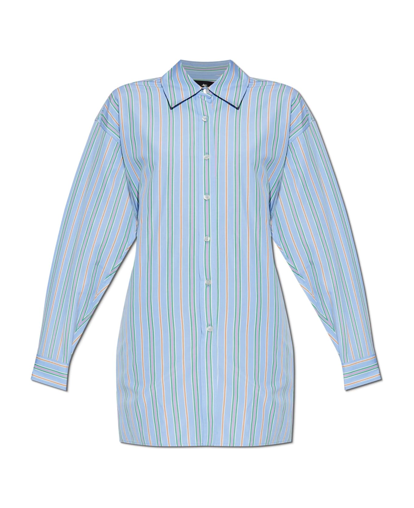 Etro Shirt With Decorative Draping - AZURE